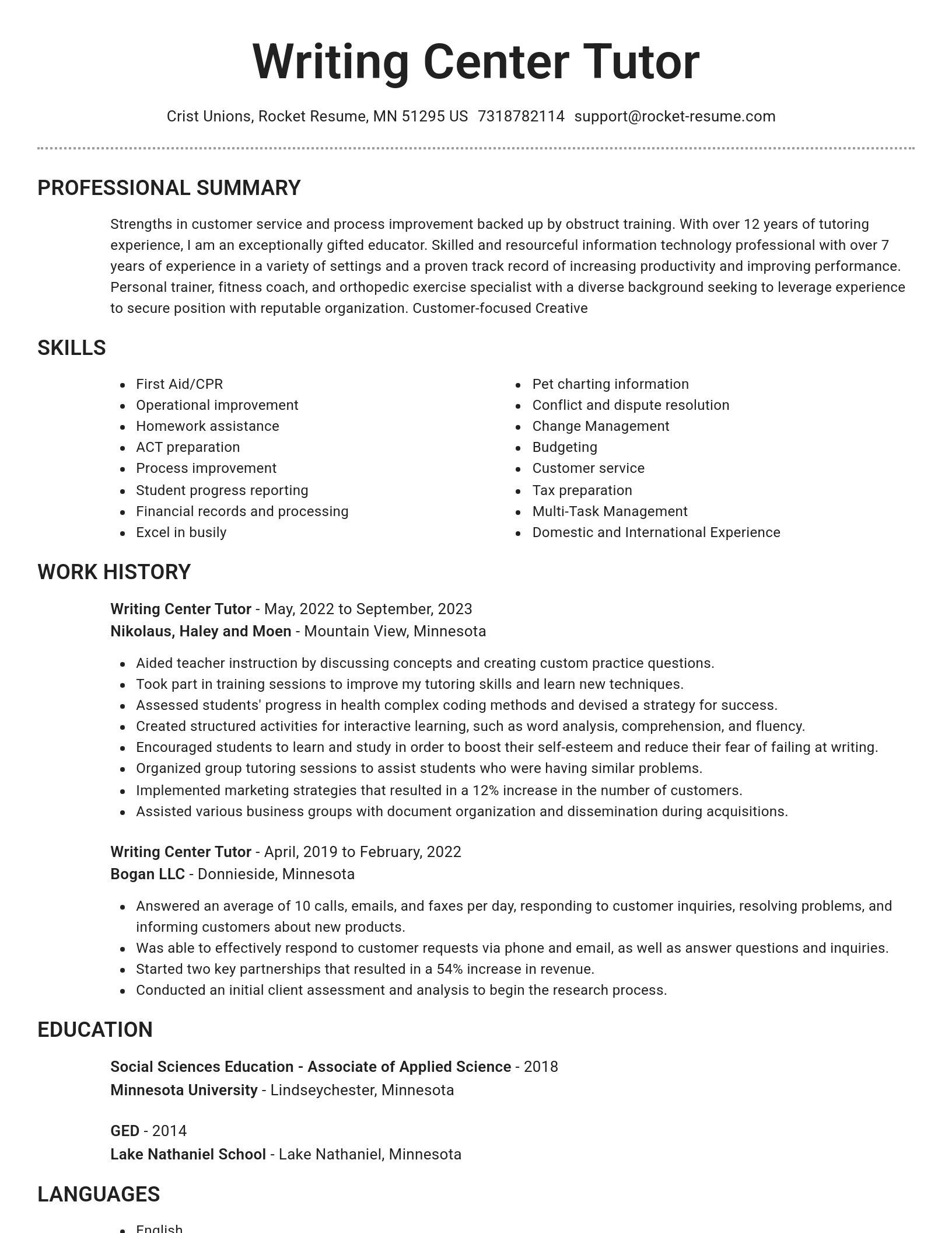 Brilliant resume template