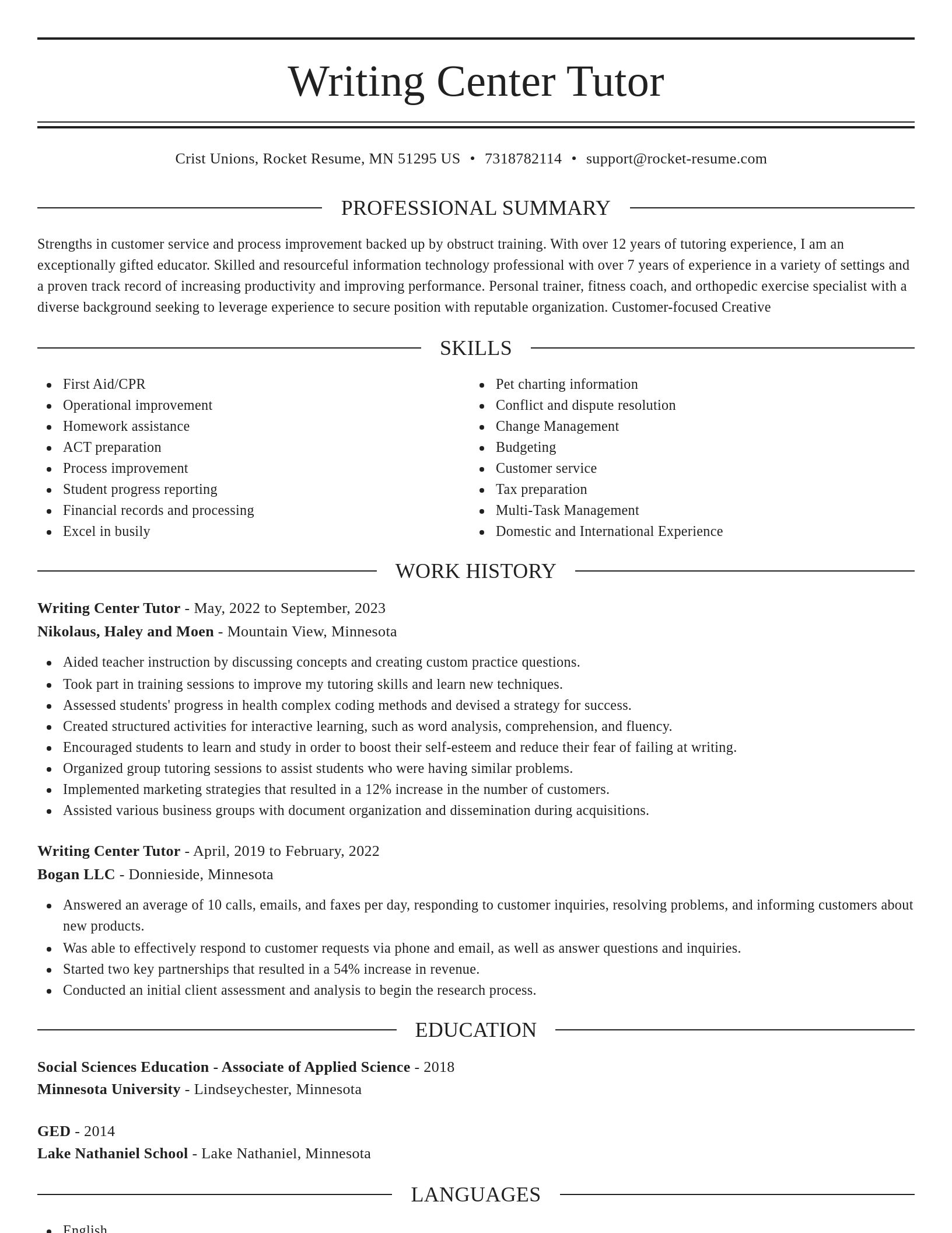 Elegant resume template