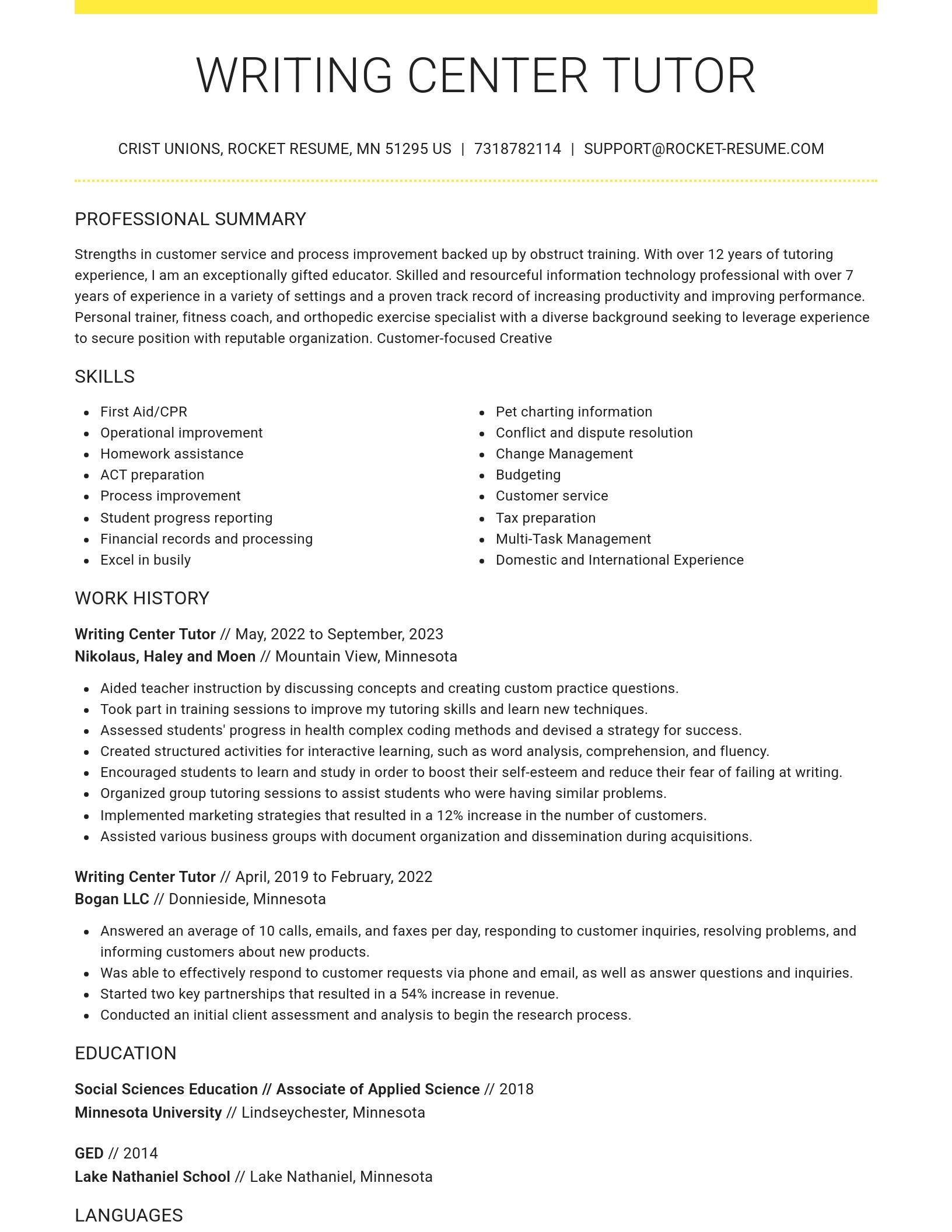 Grand resume template