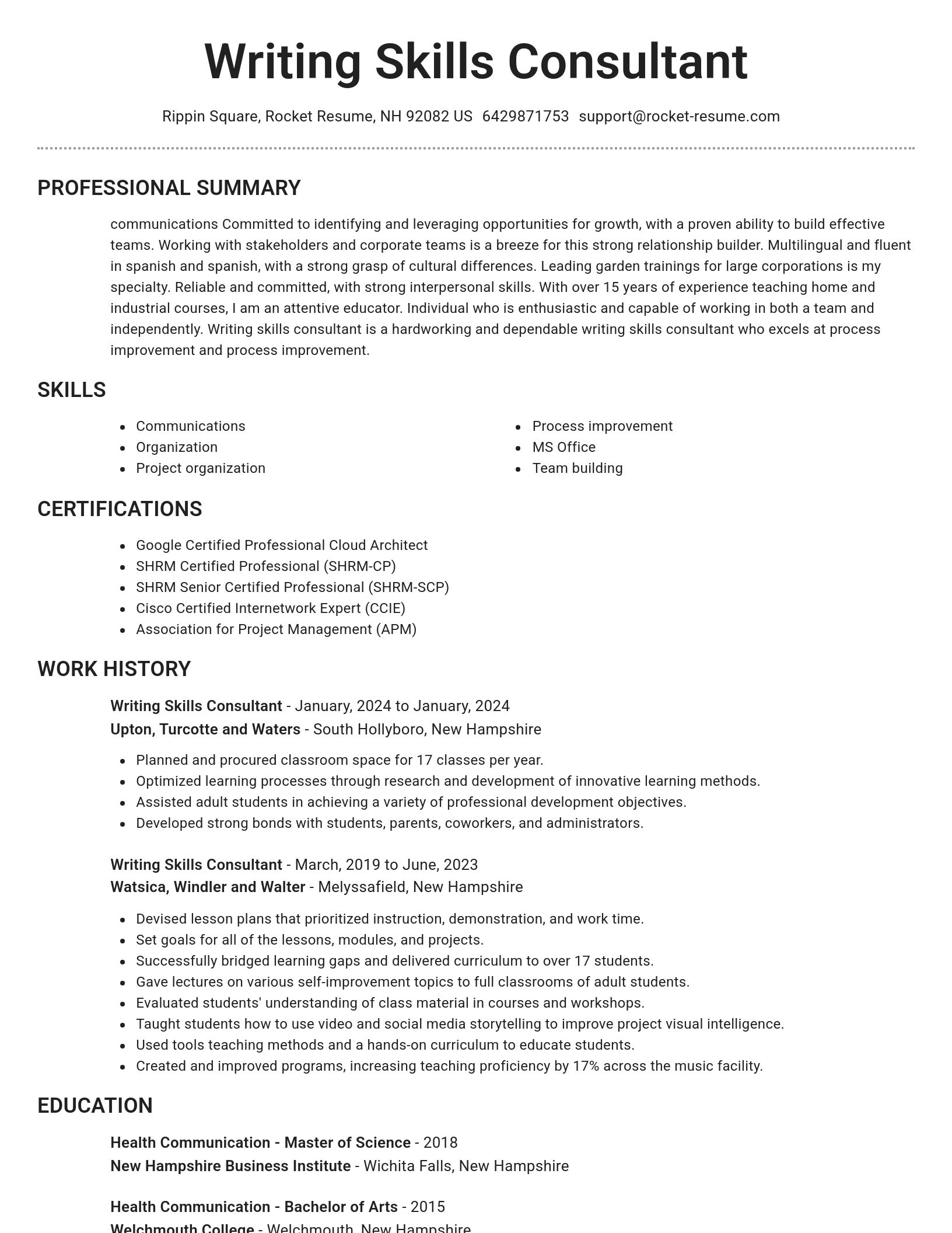 Brilliant resume template