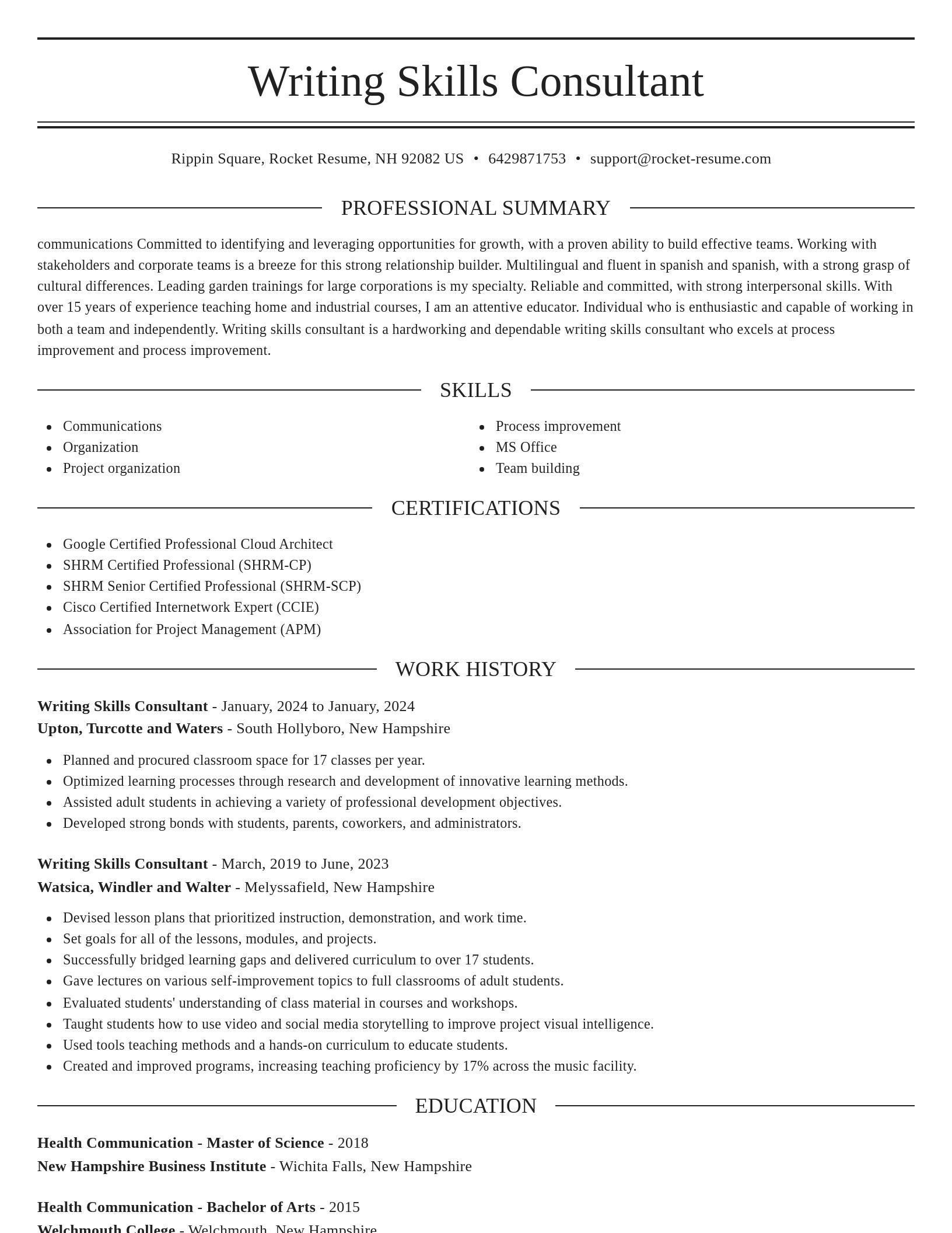 Elegant resume template