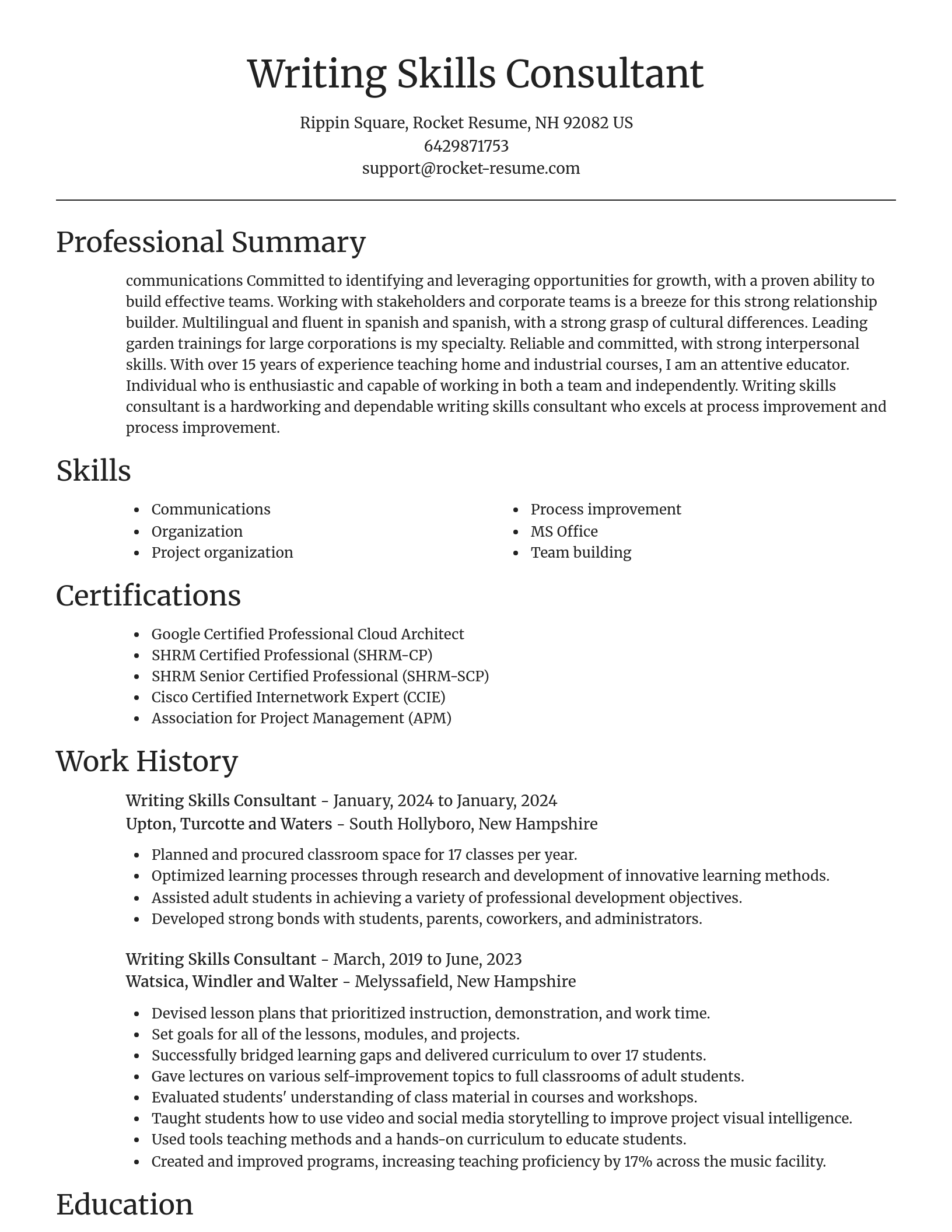Focal Point resume template