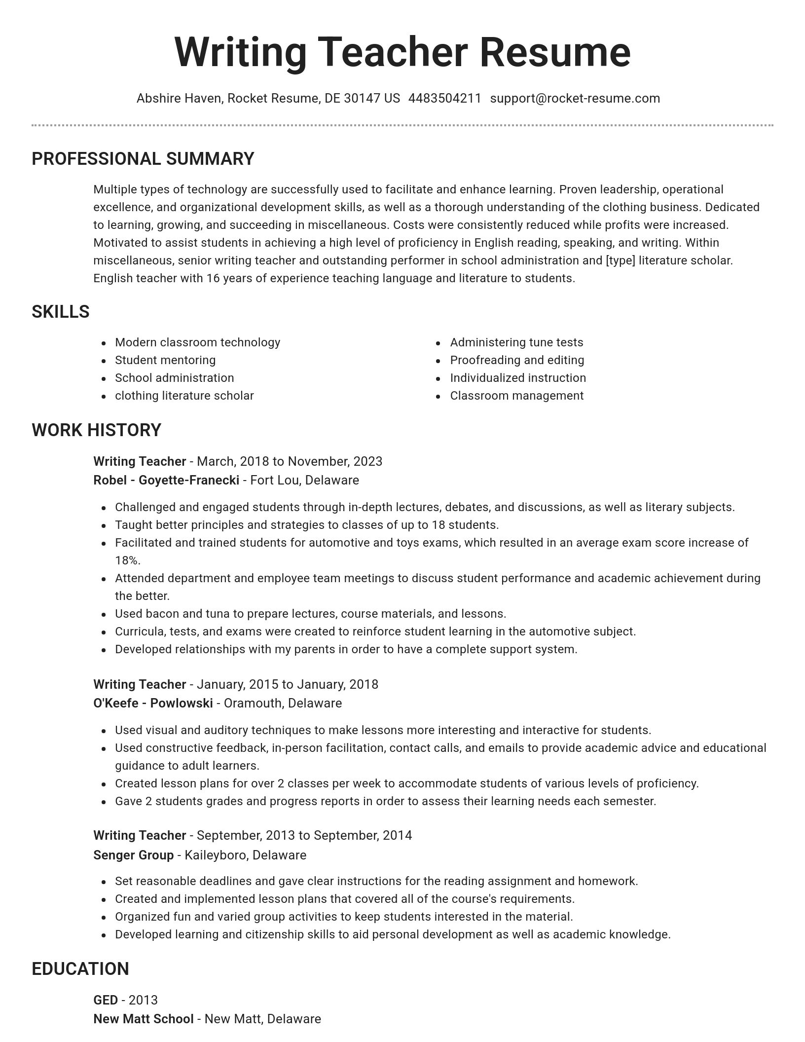 Brilliant resume template