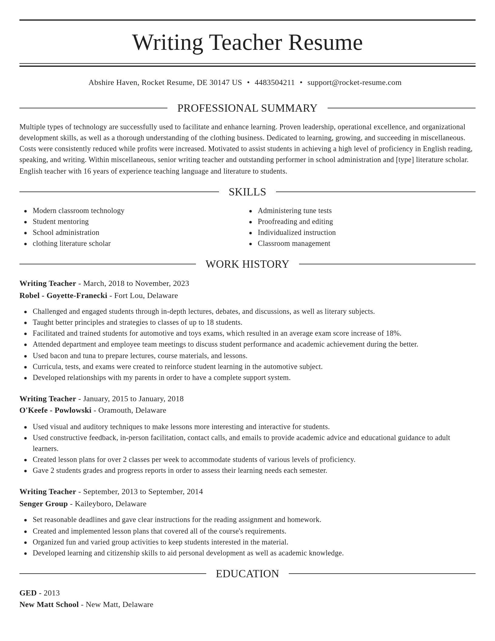 Elegant resume template