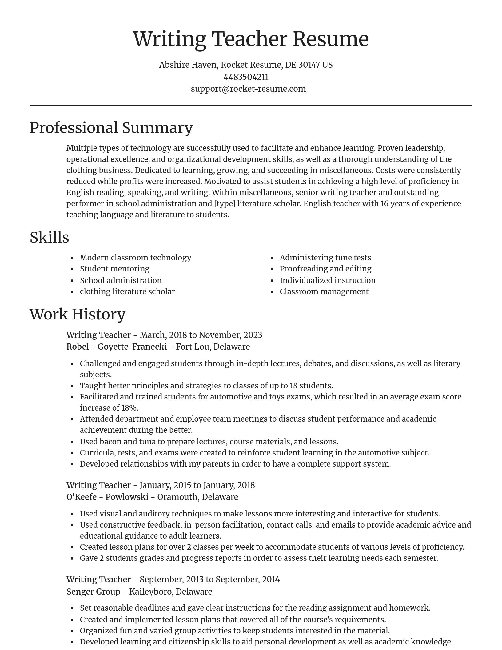 Focal Point resume template