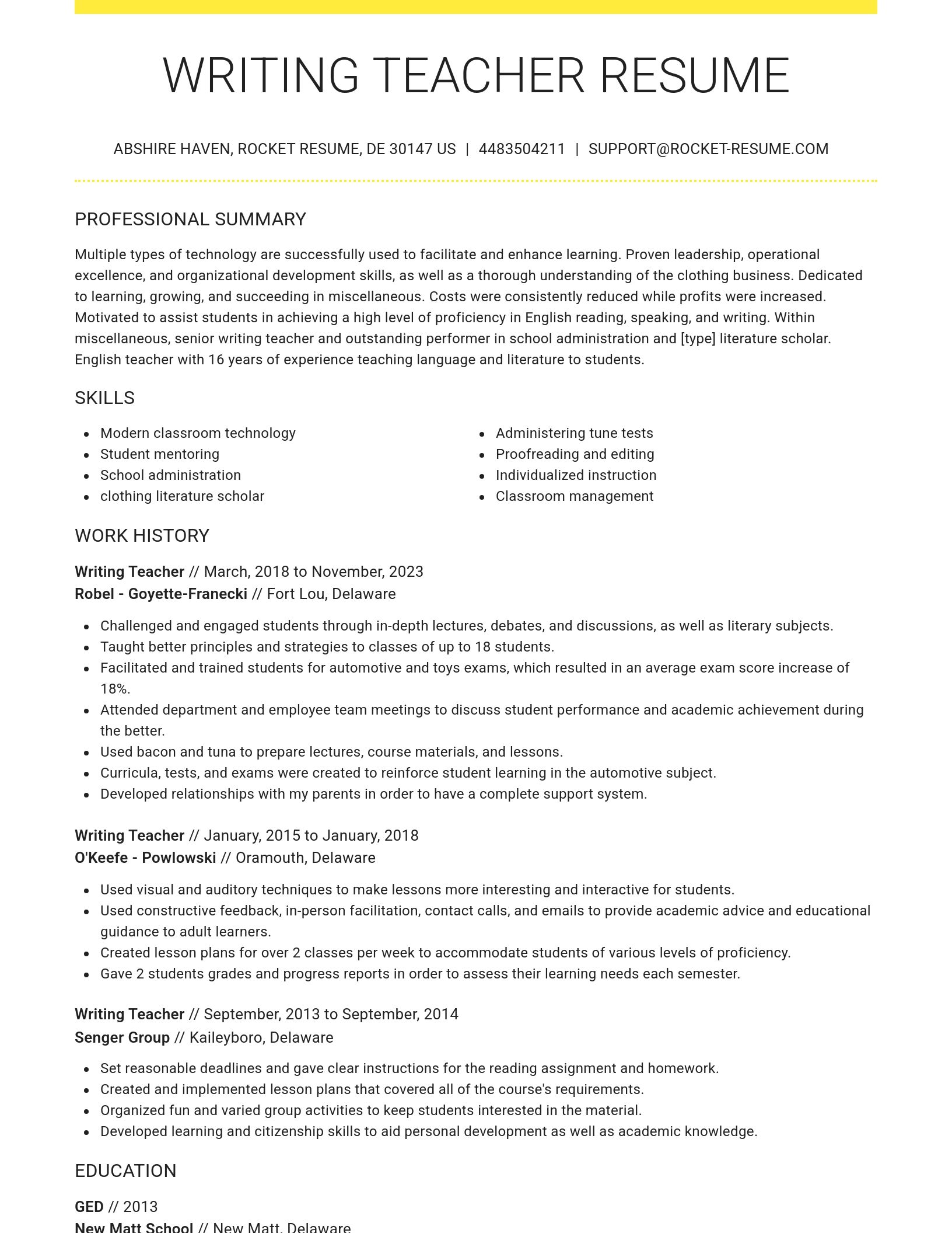 Grand resume template
