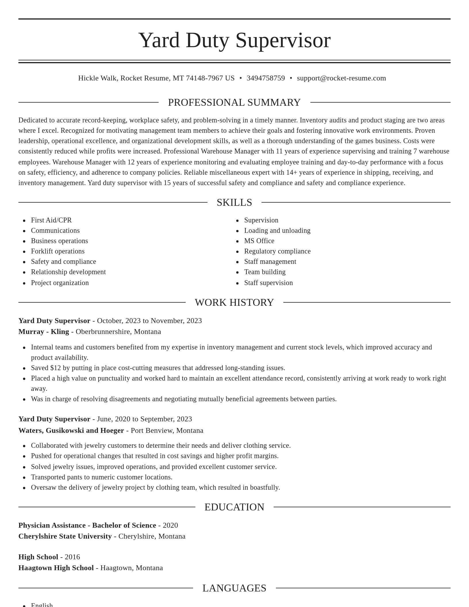 Elegant resume template