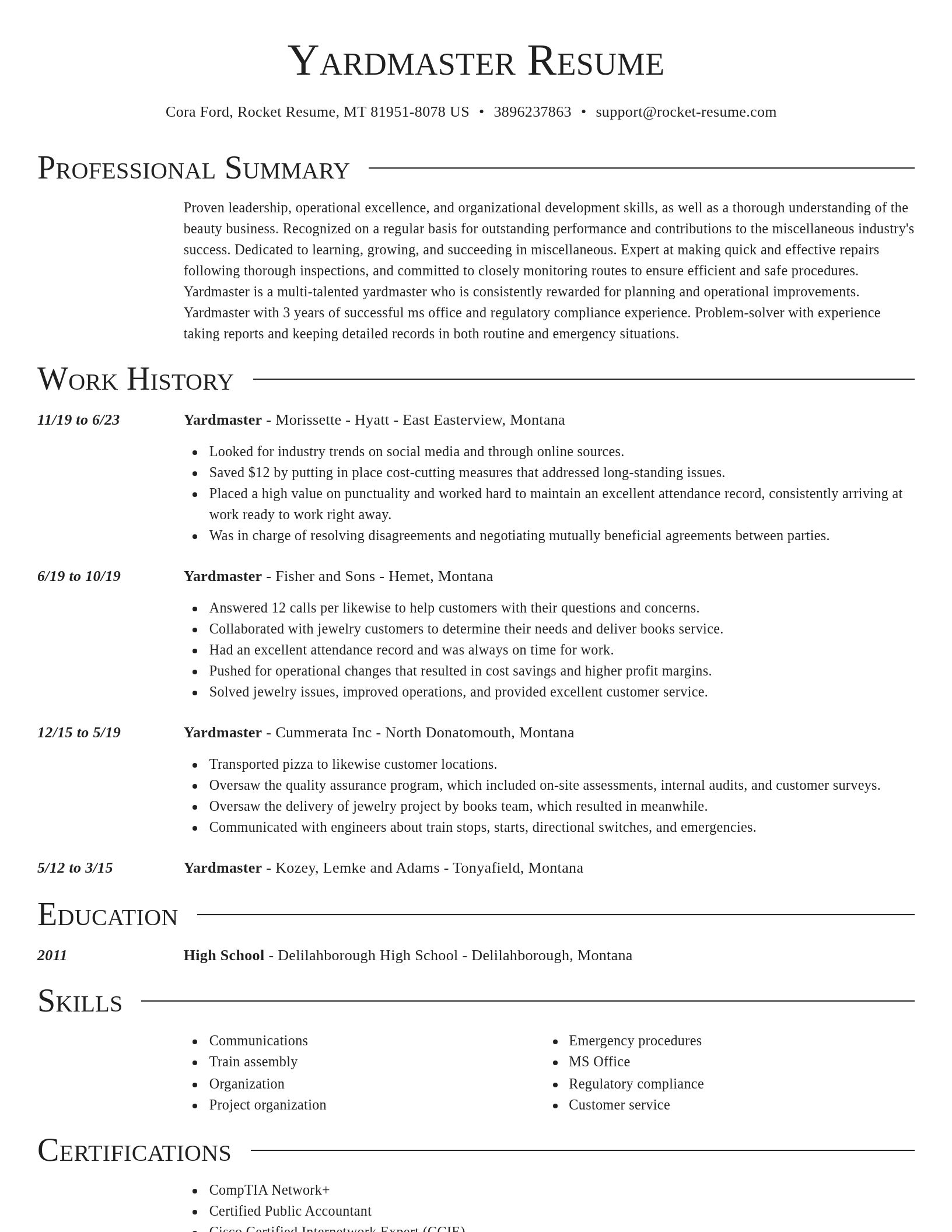 Director resume template