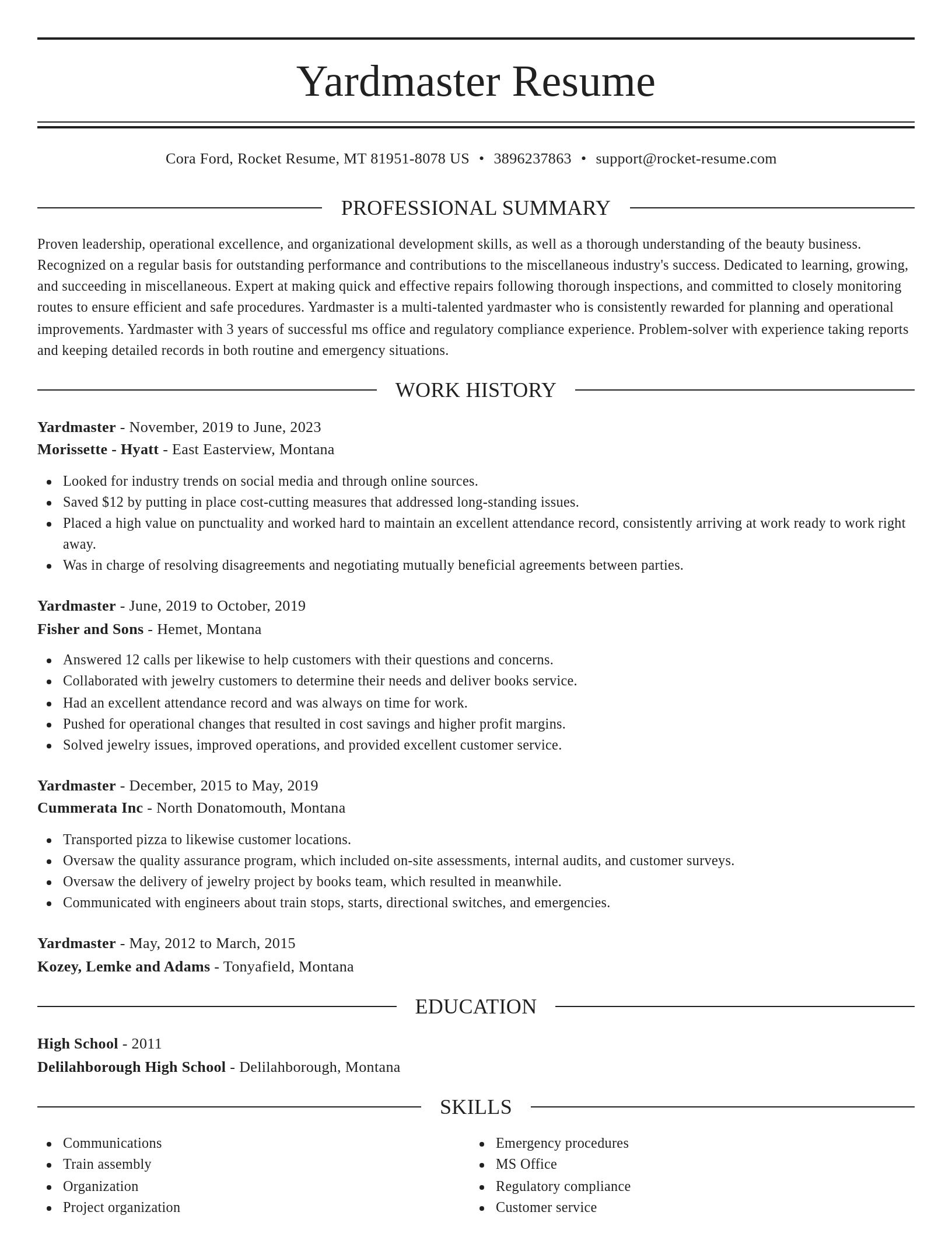 Elegant resume template