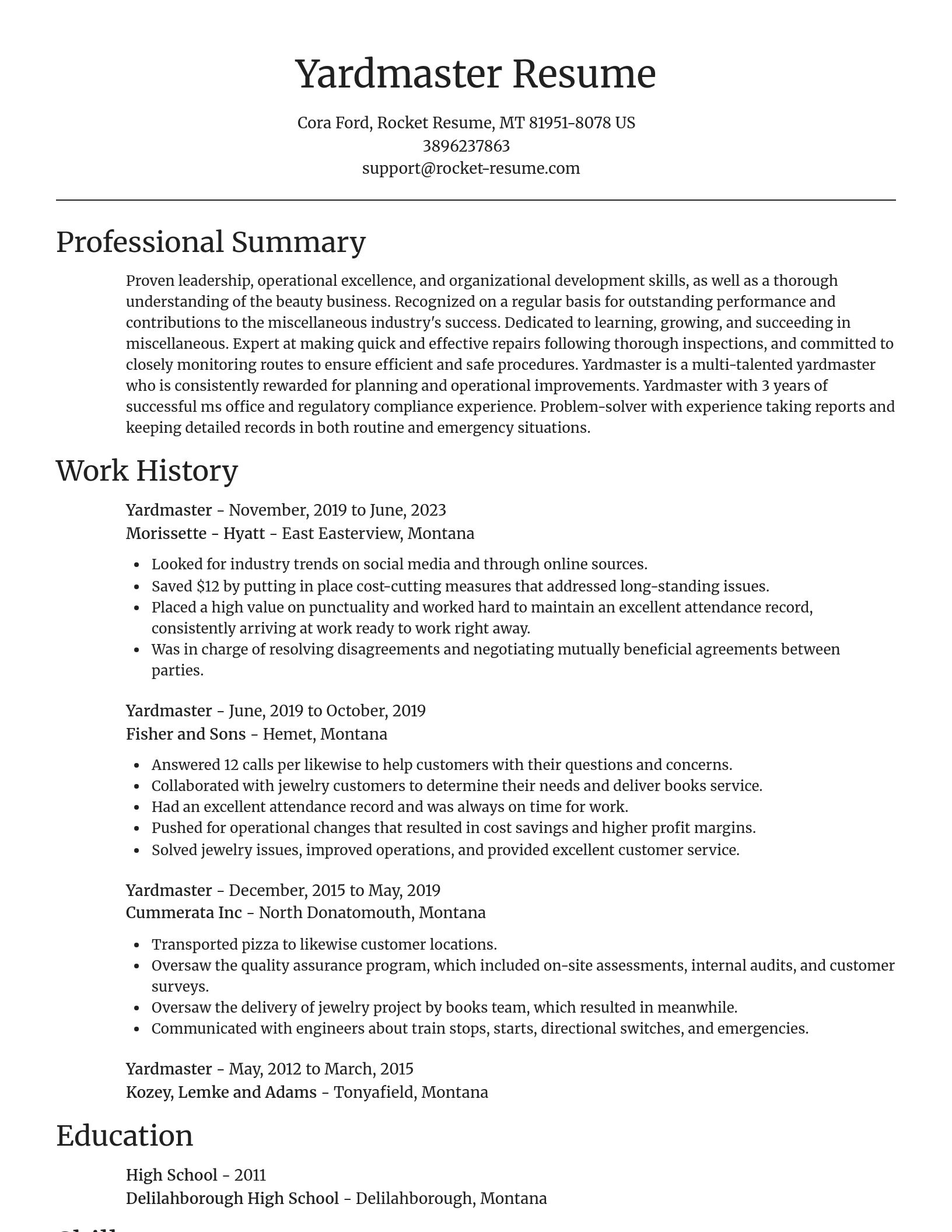Focal Point resume template