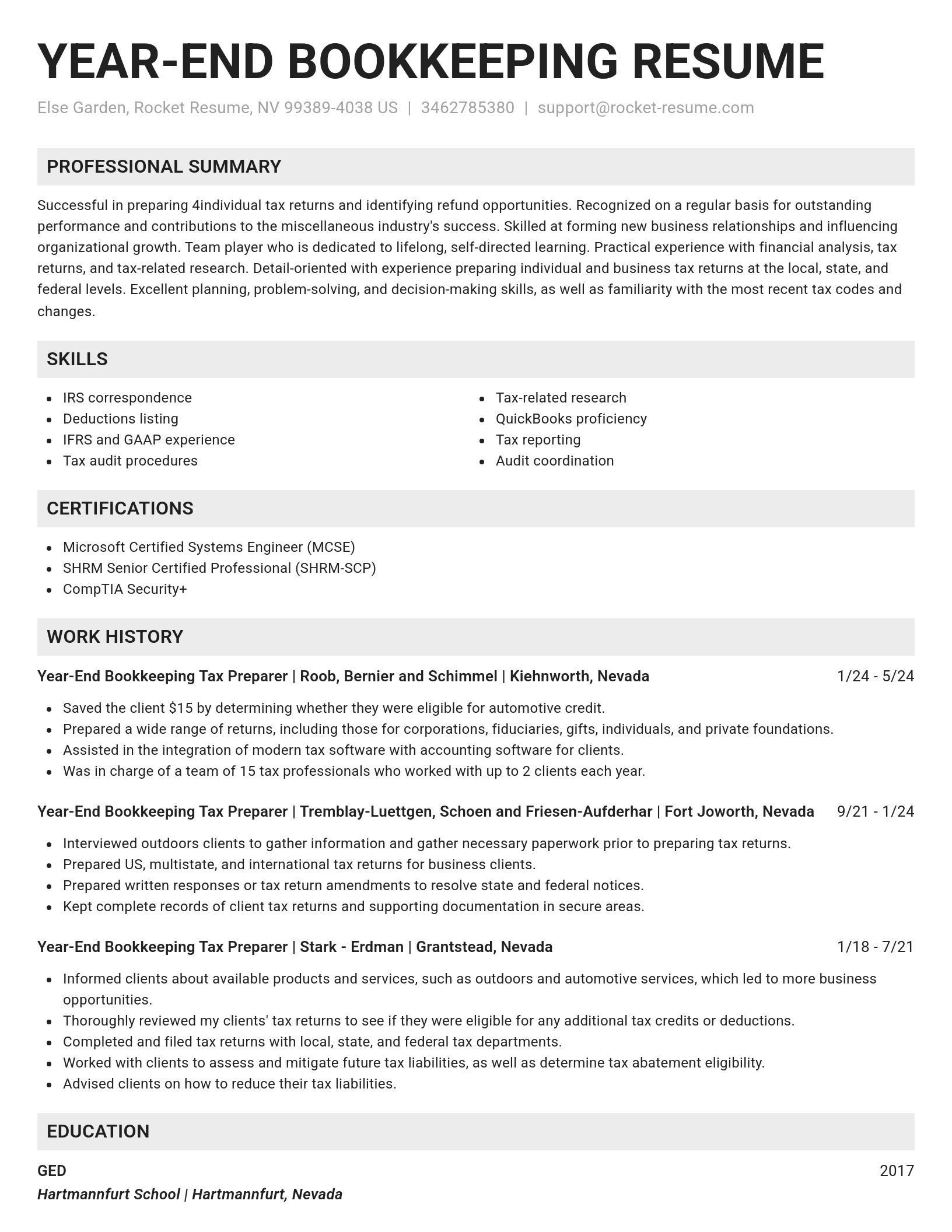 Genius resume template
