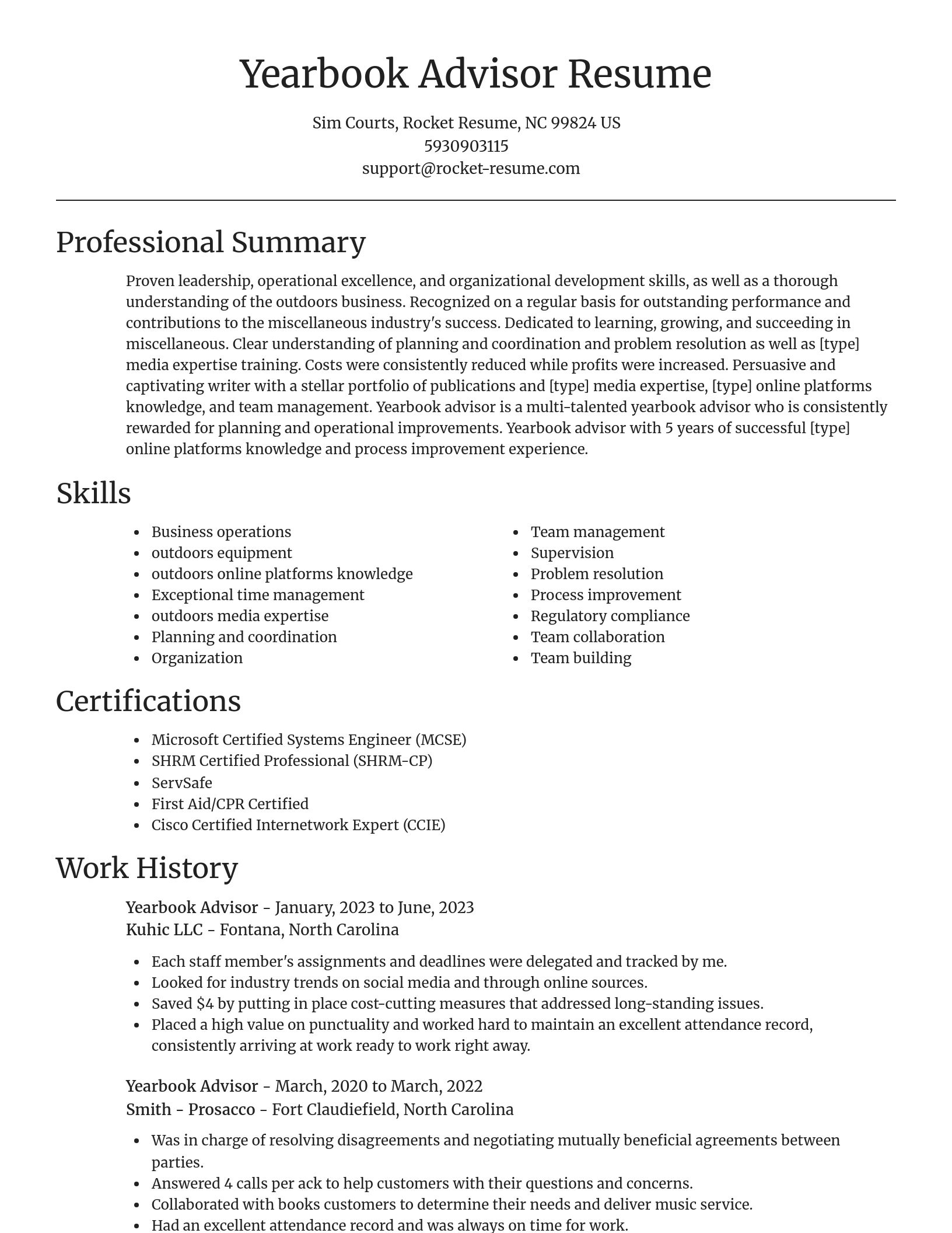 Focal Point resume template