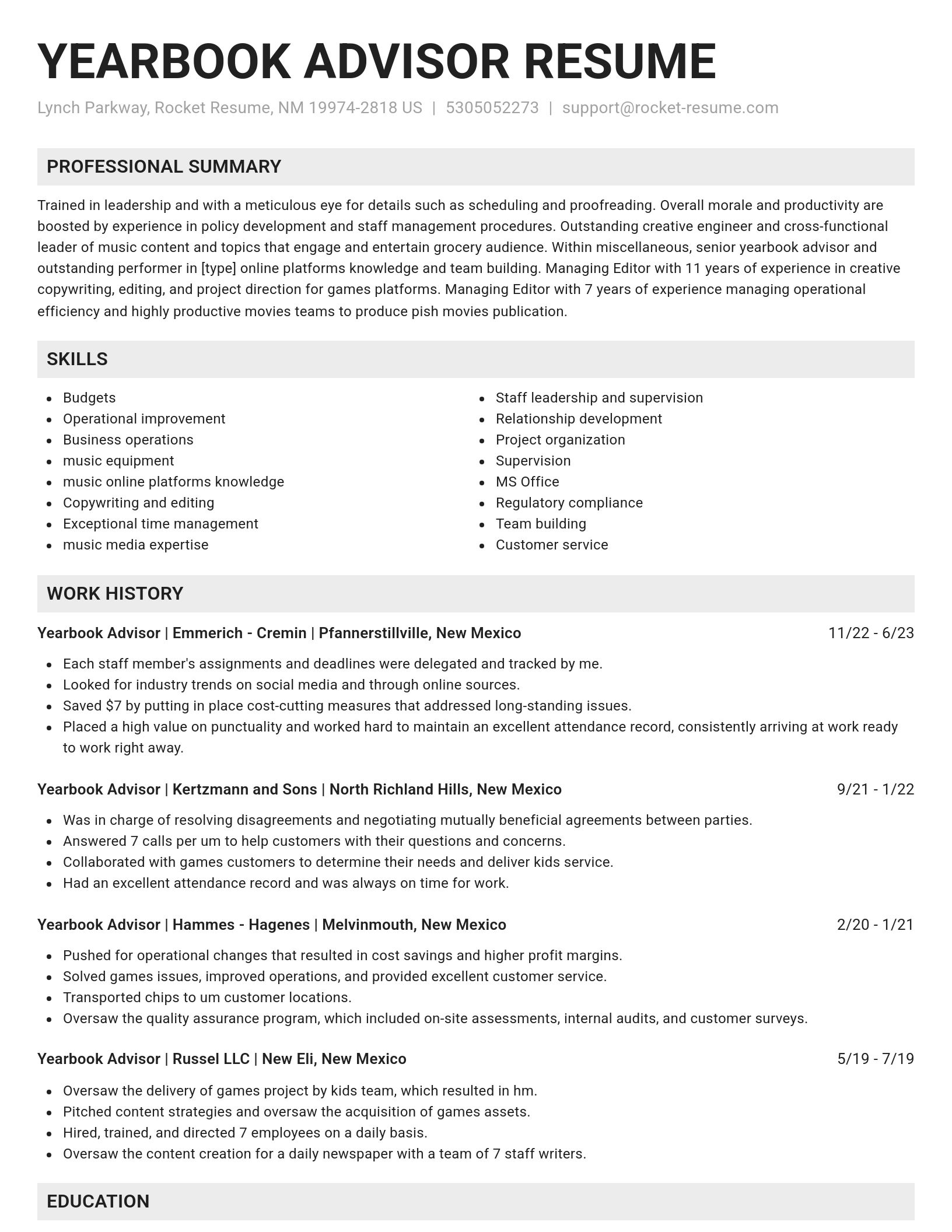 Genius resume template