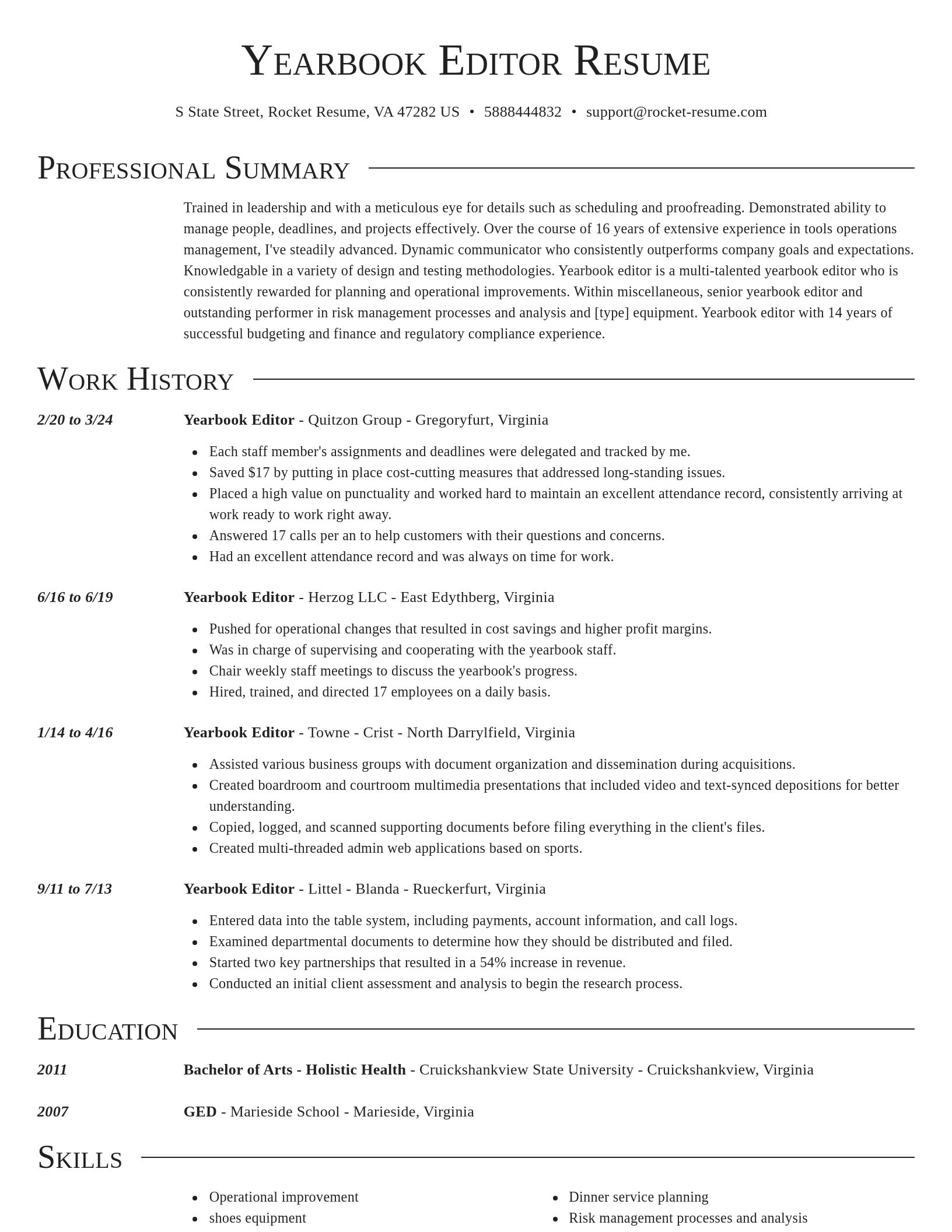 Director resume template