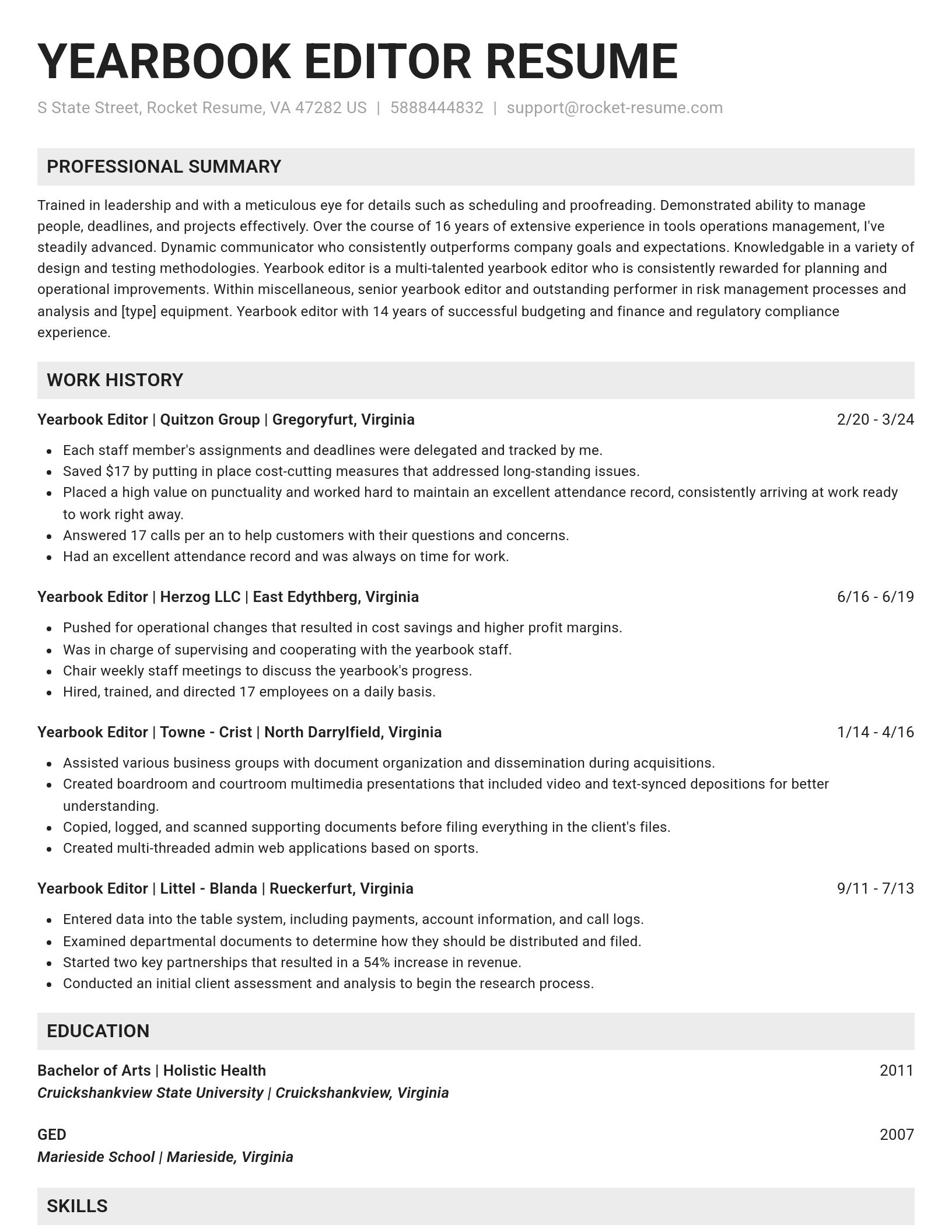 Genius resume template