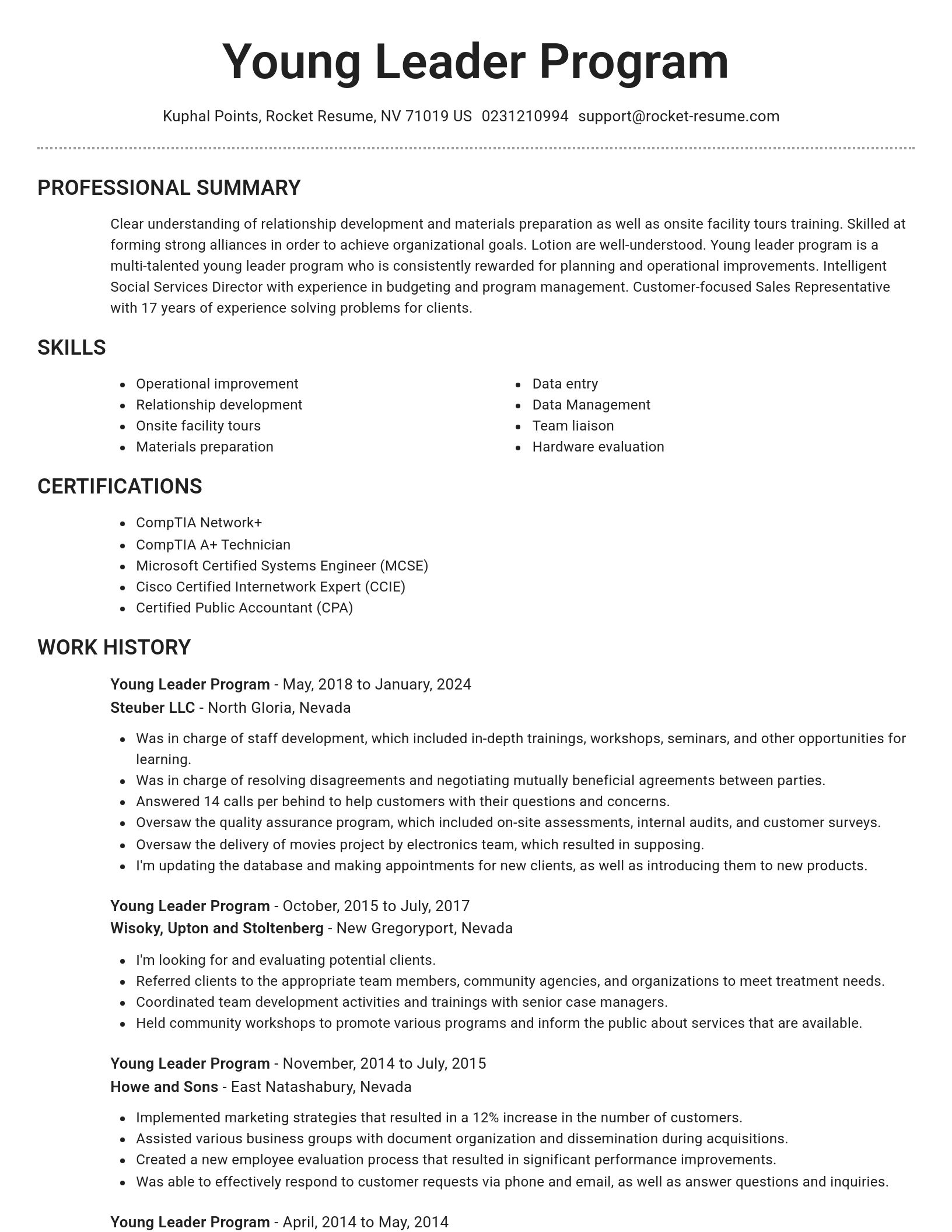 Brilliant resume template