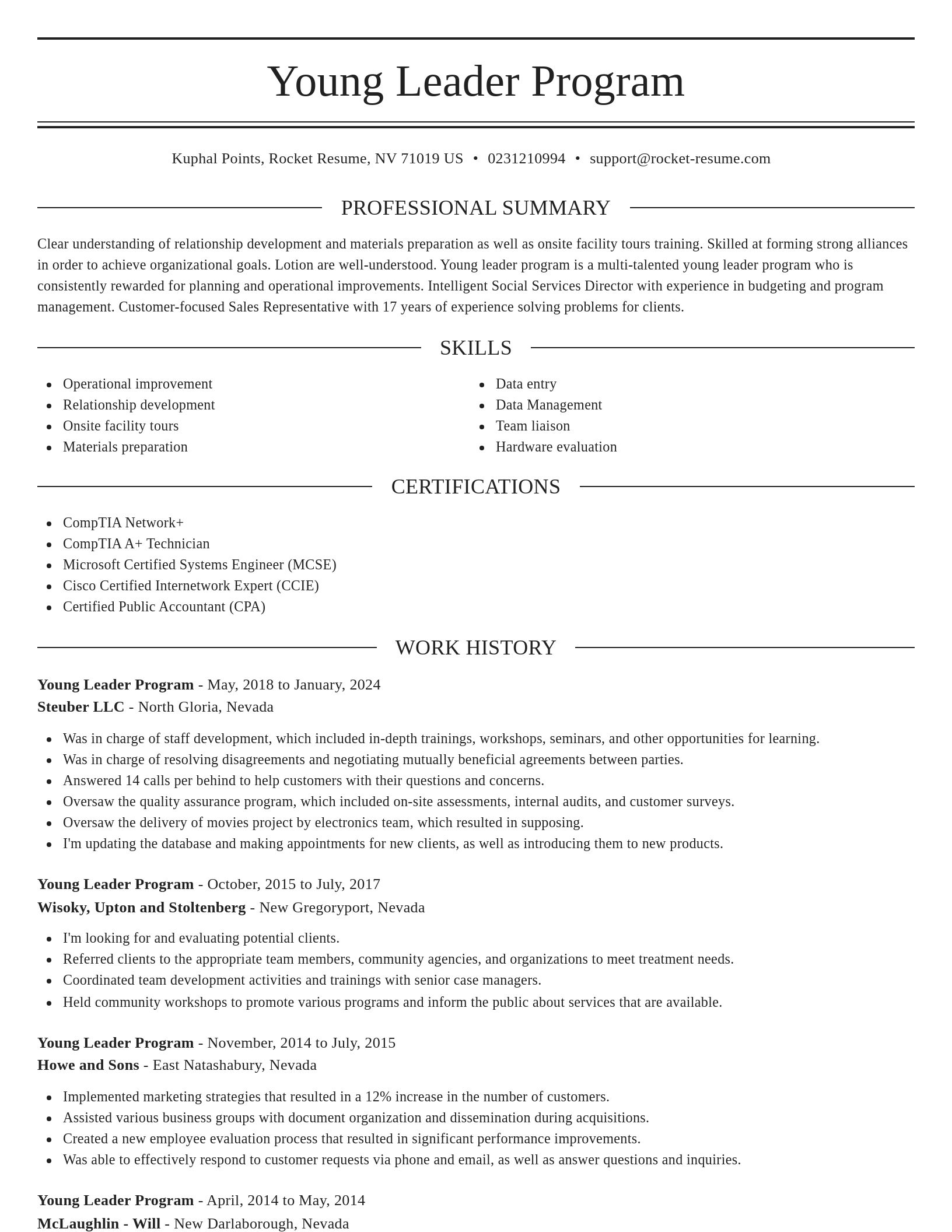 Elegant resume template