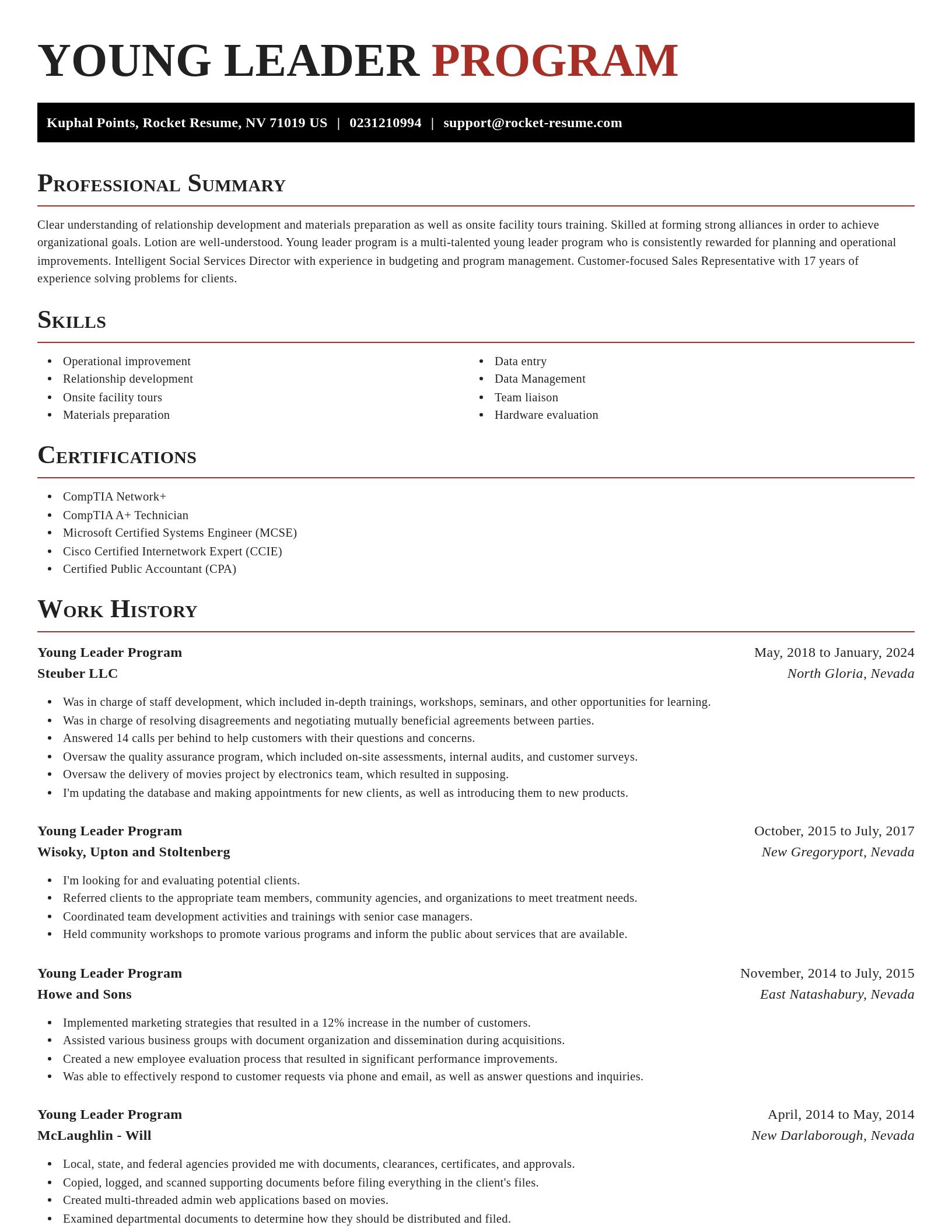 Exquisite resume template