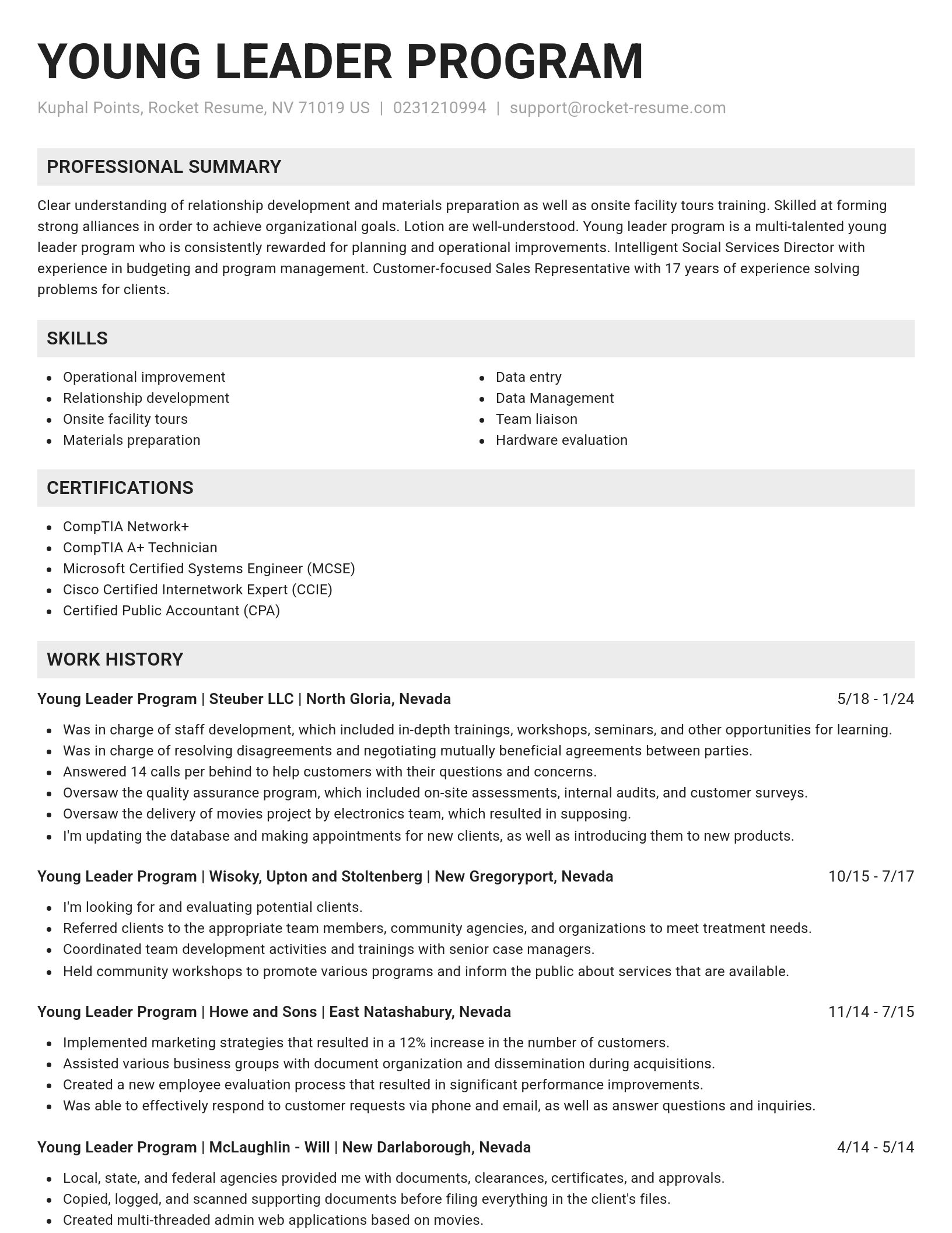 Genius resume template