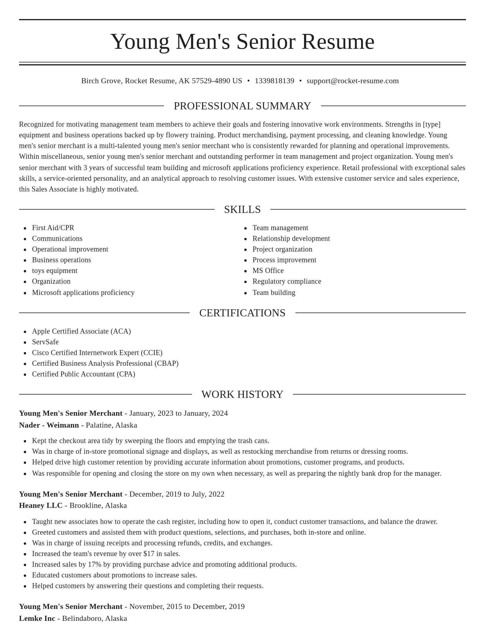 Elegant resume template