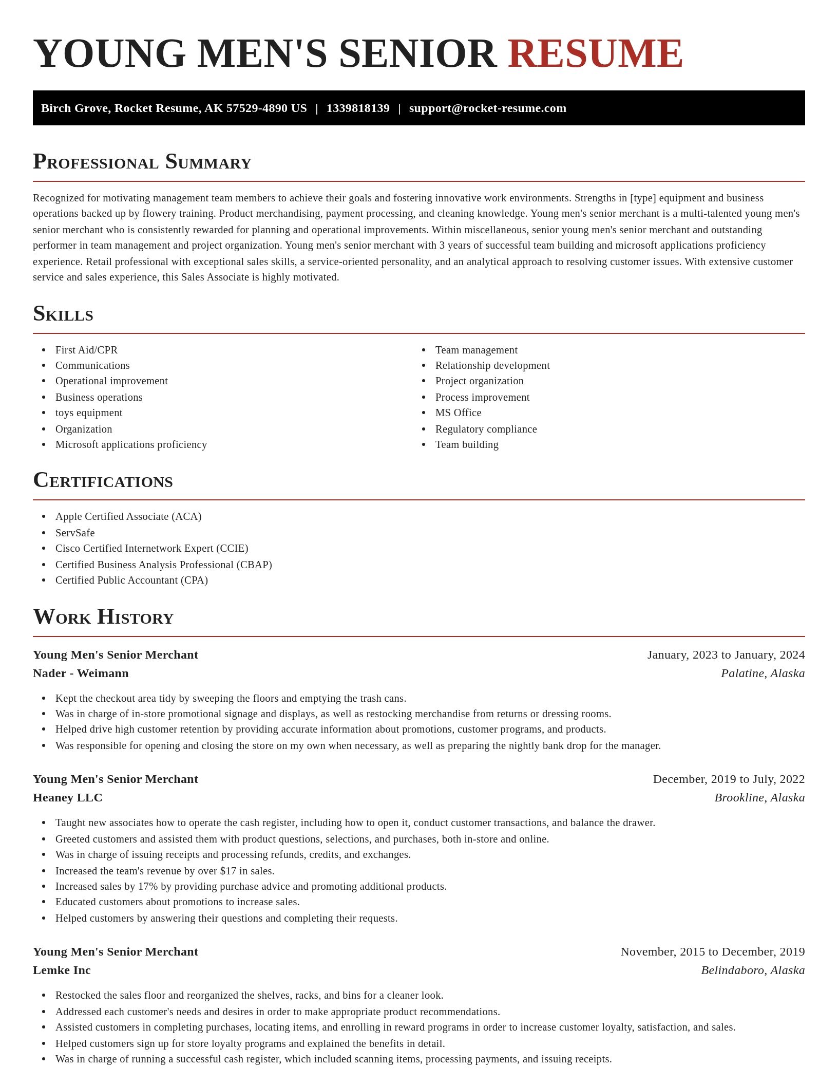 Exquisite resume template