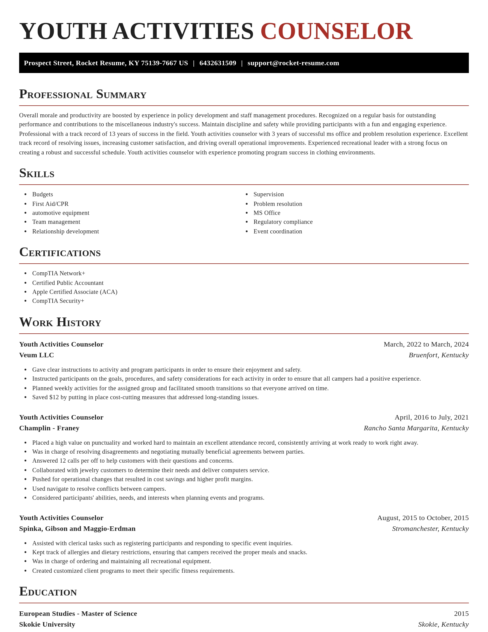 Exquisite resume template