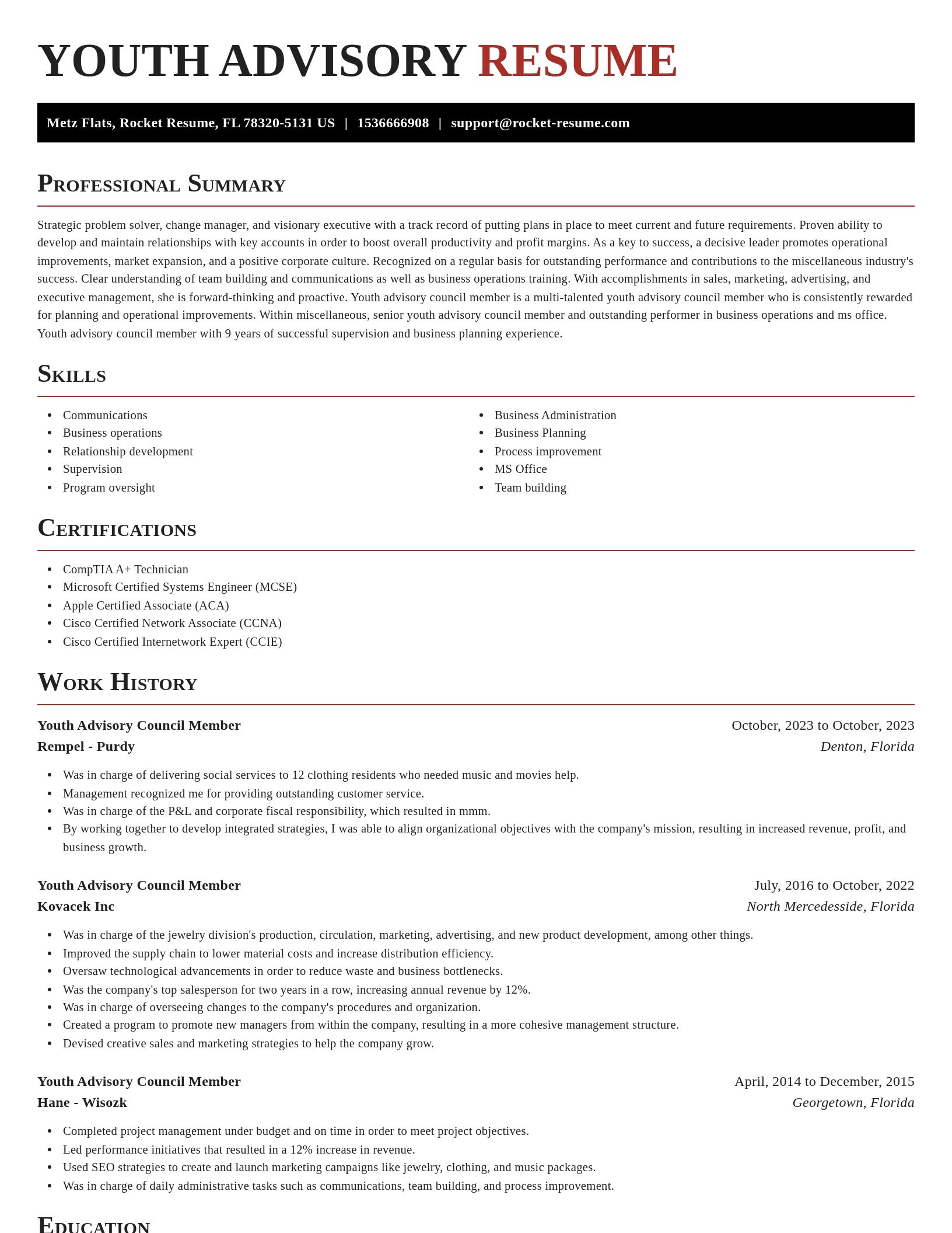 Exquisite resume template