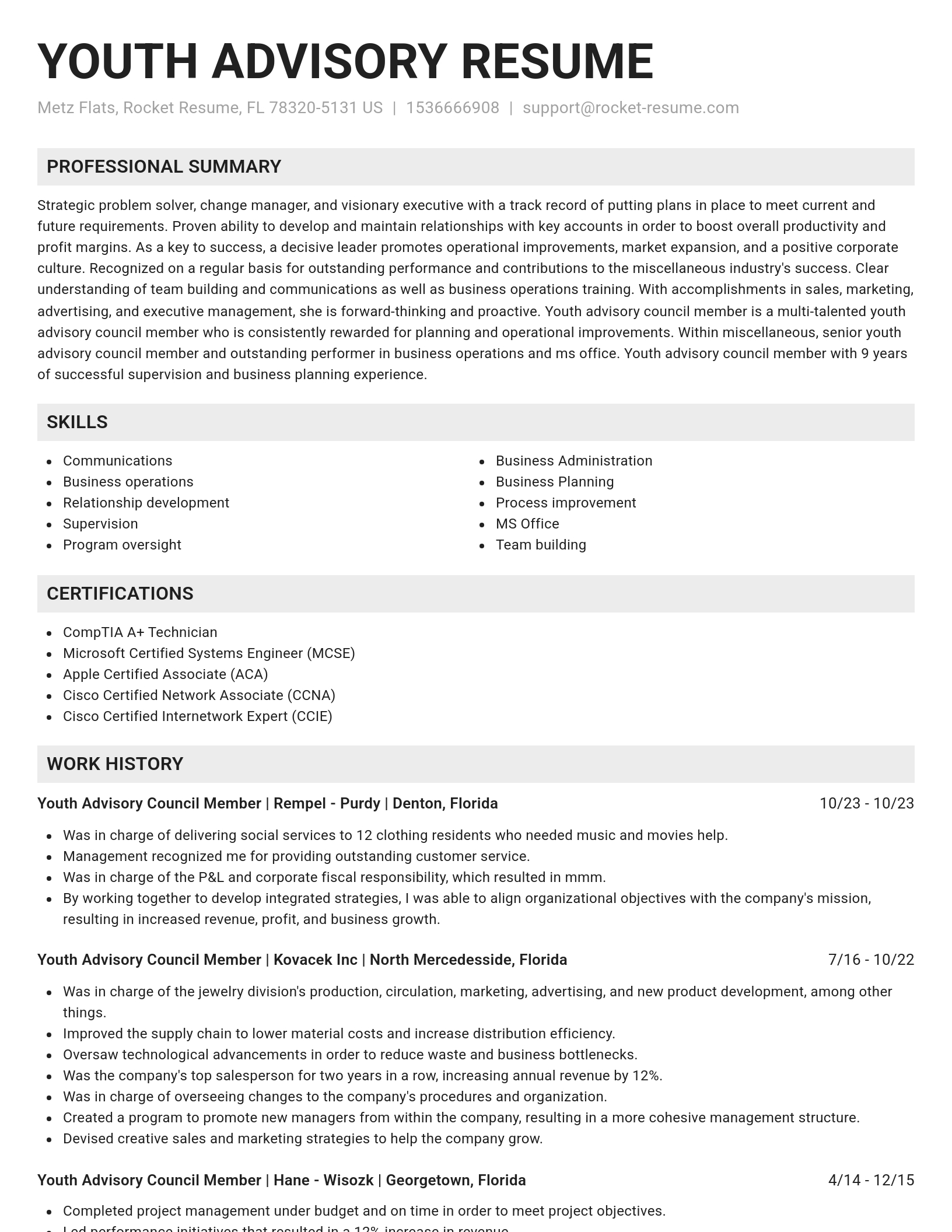 Genius resume template