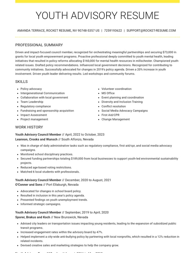 Grand resume template