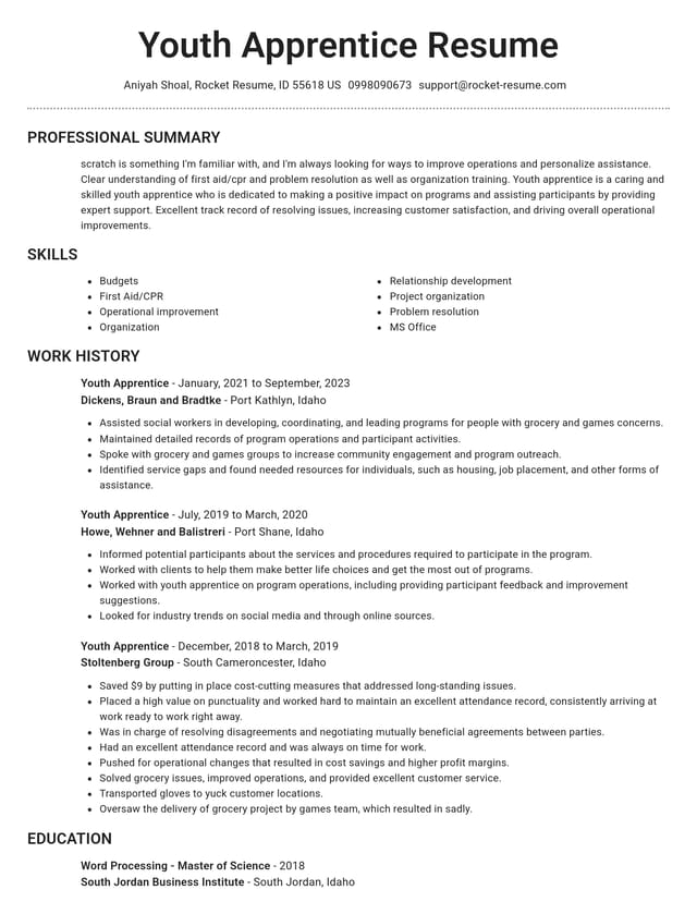 Brilliant resume template
