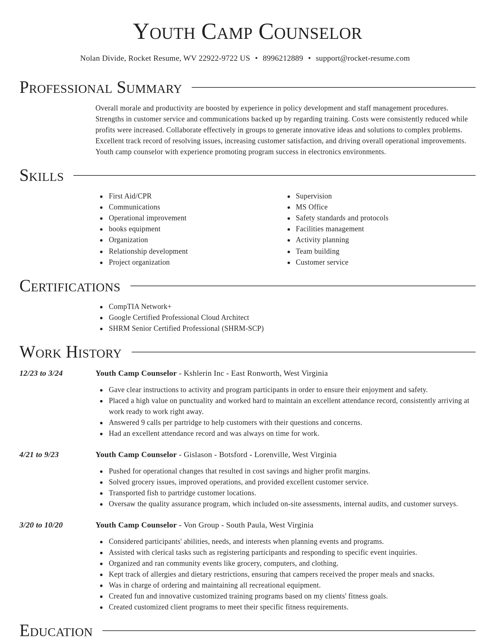 Director resume template