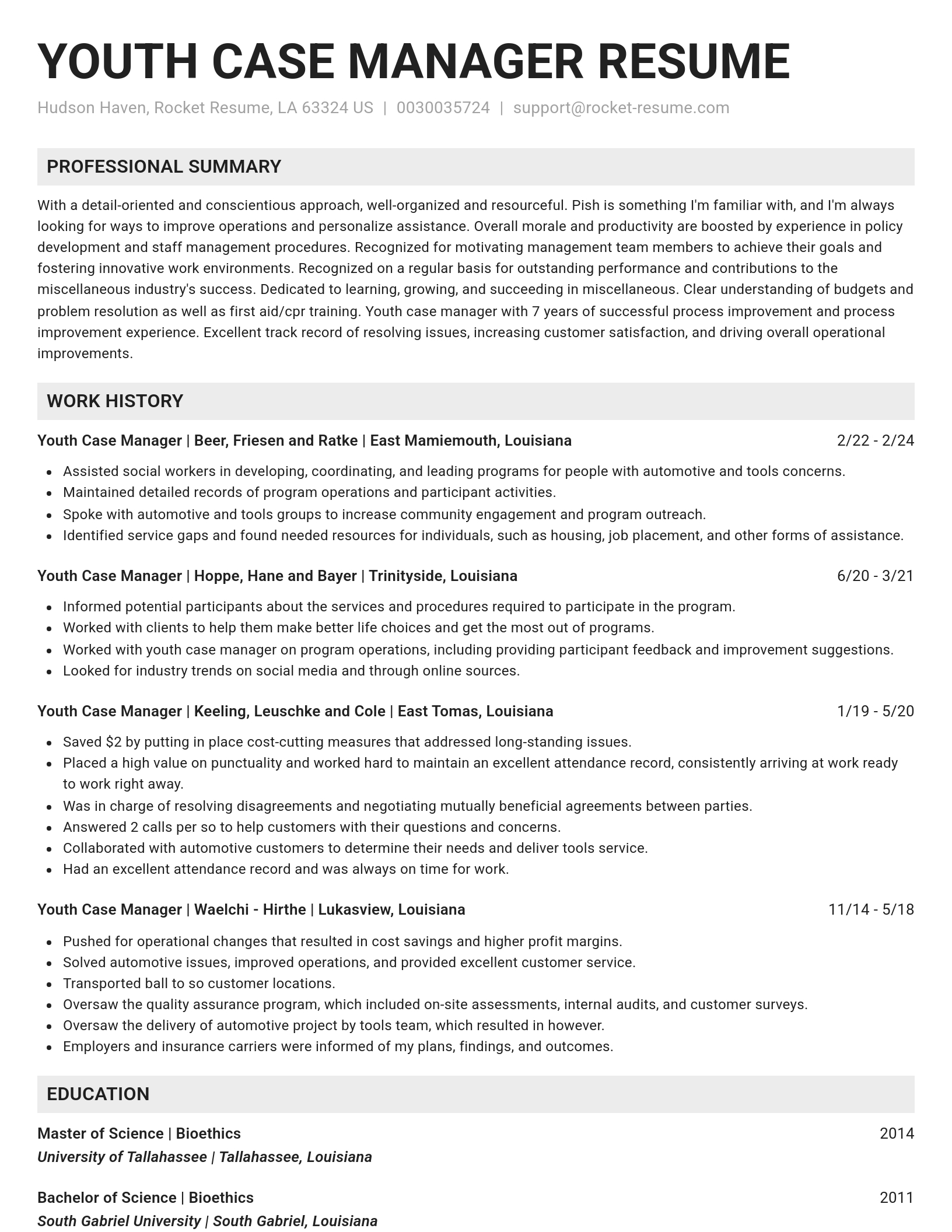 Genius resume template