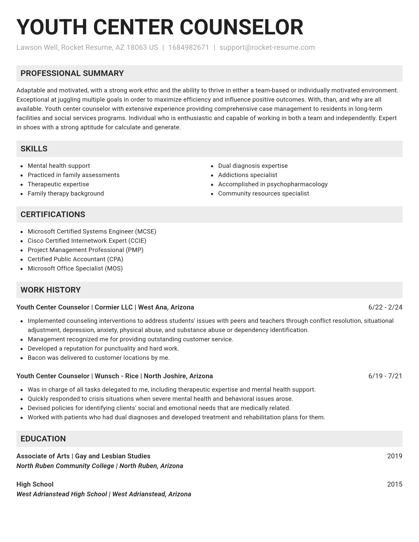 Genius resume template