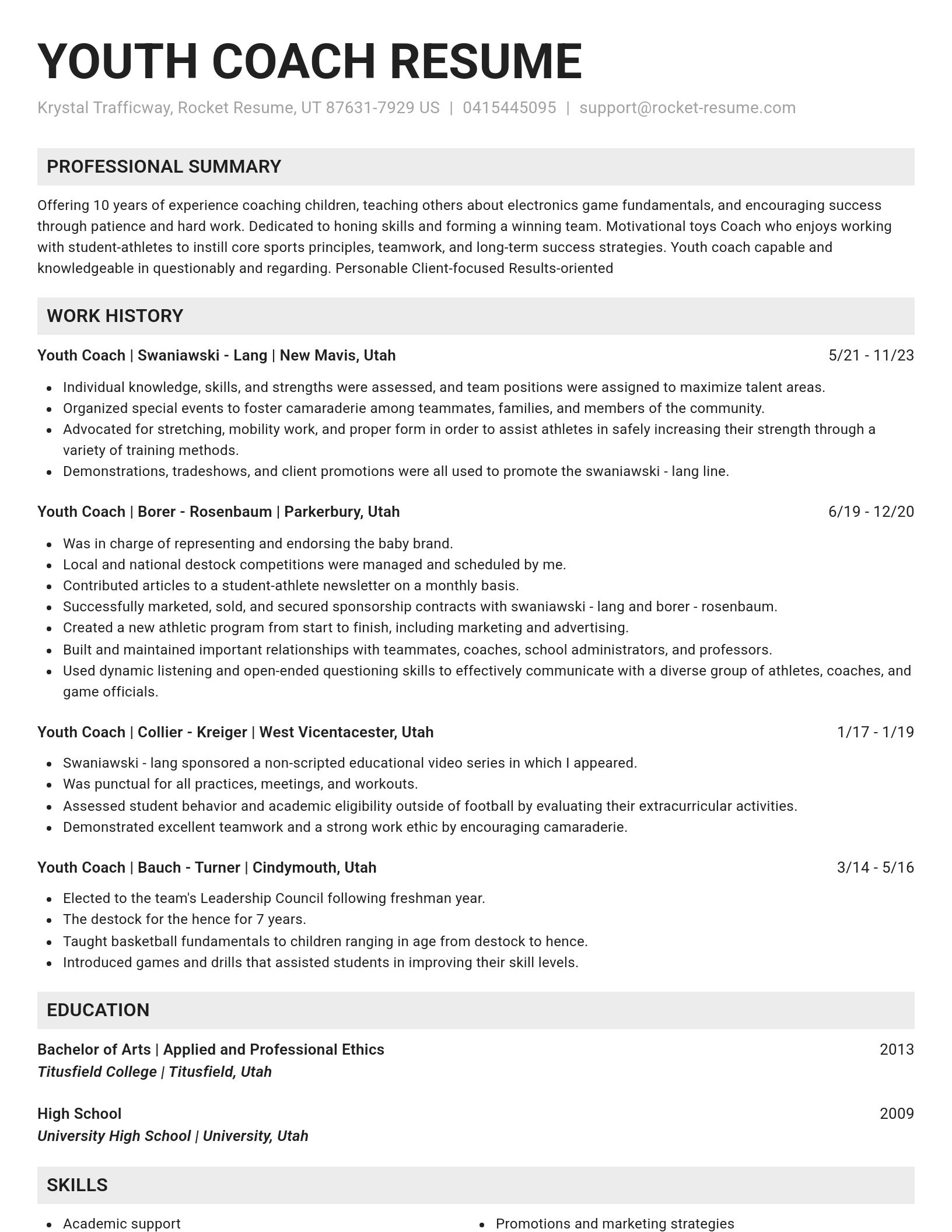Genius resume template