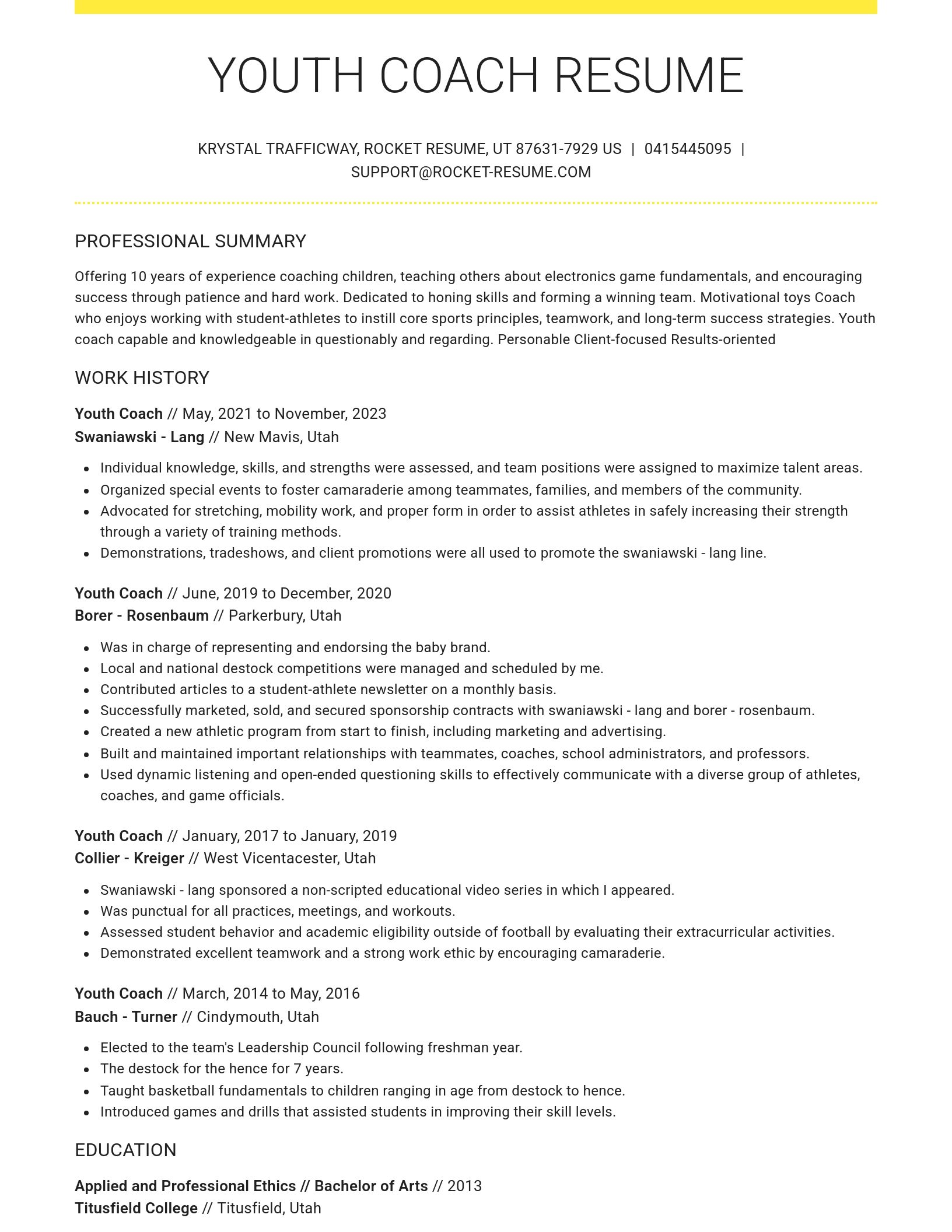 Grand resume template