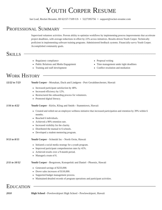 Director resume template