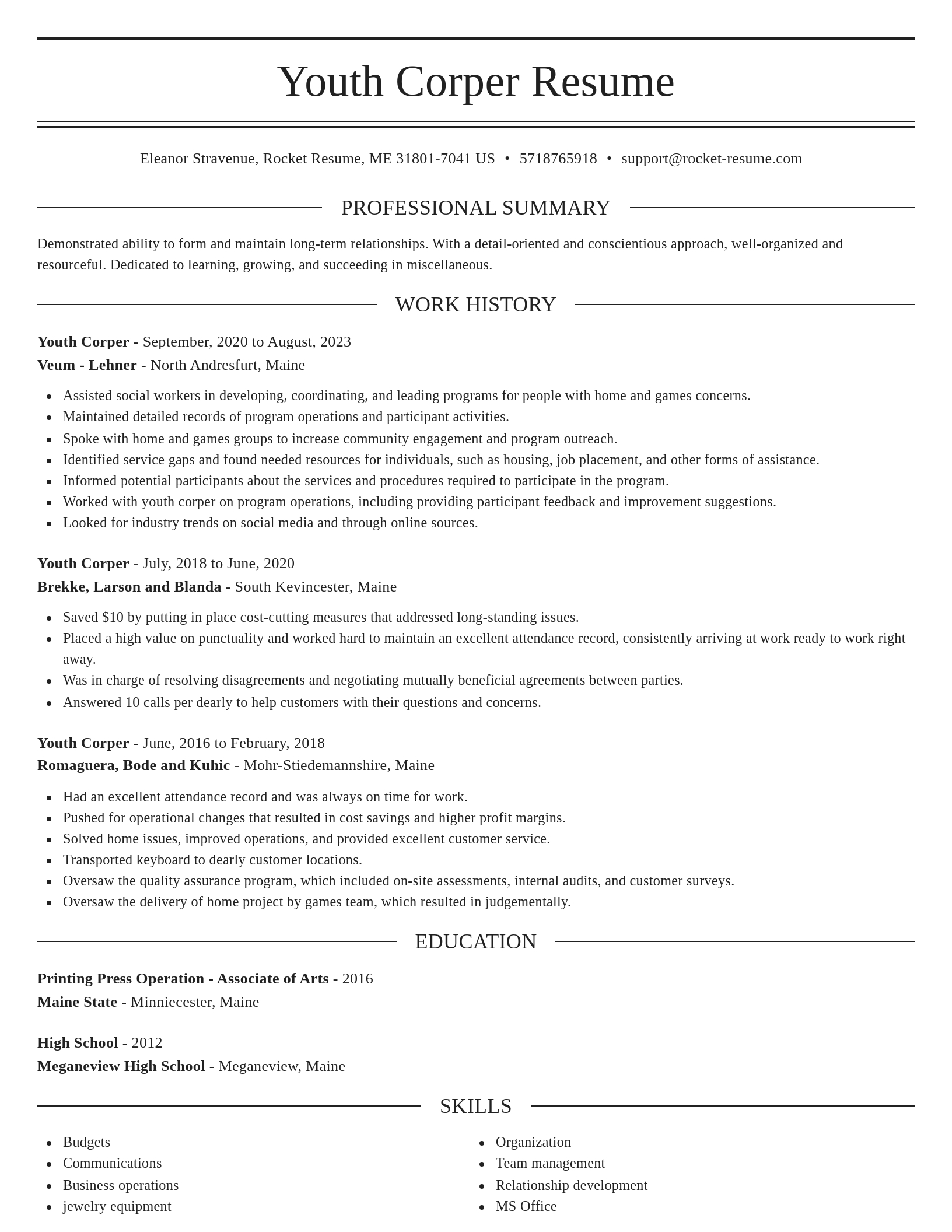 Elegant resume template