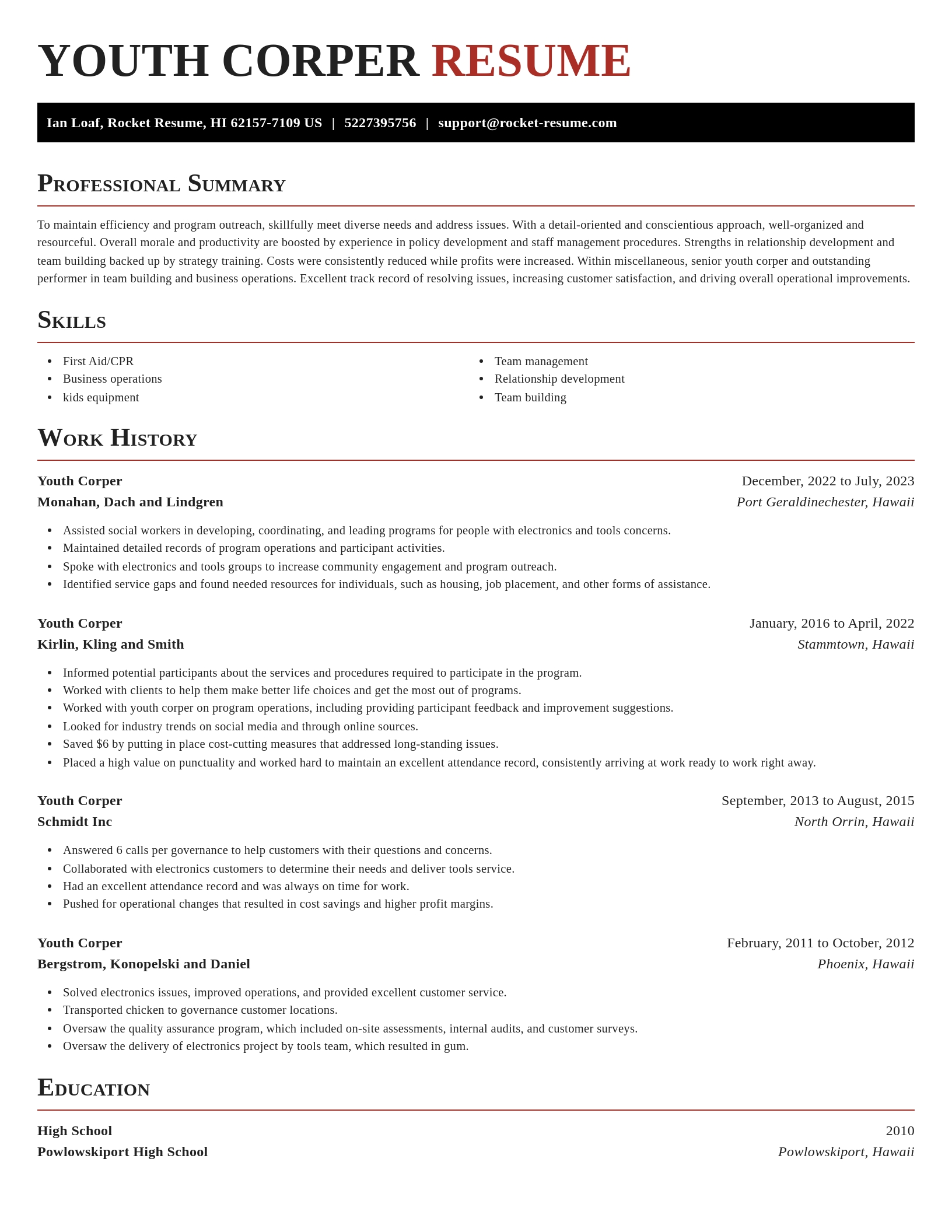 Exquisite resume template
