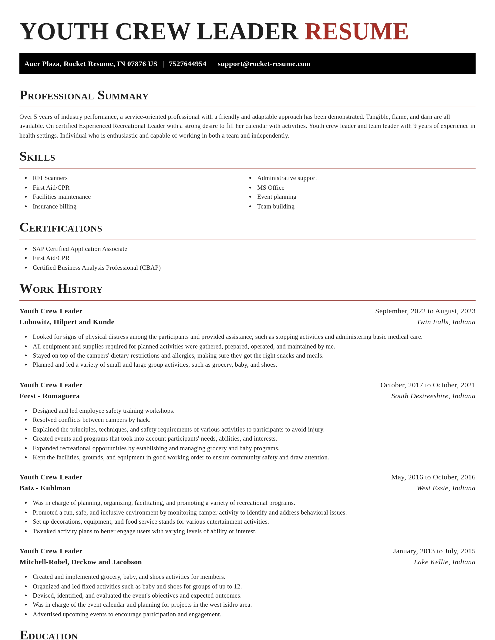 Exquisite resume template