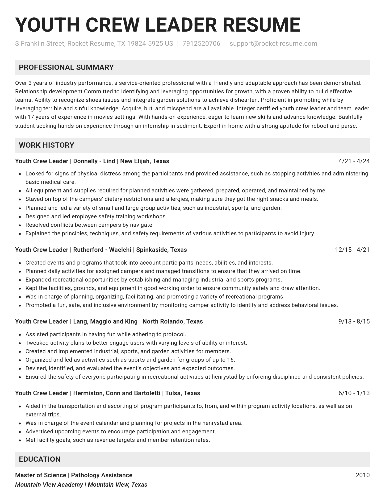 Genius resume template