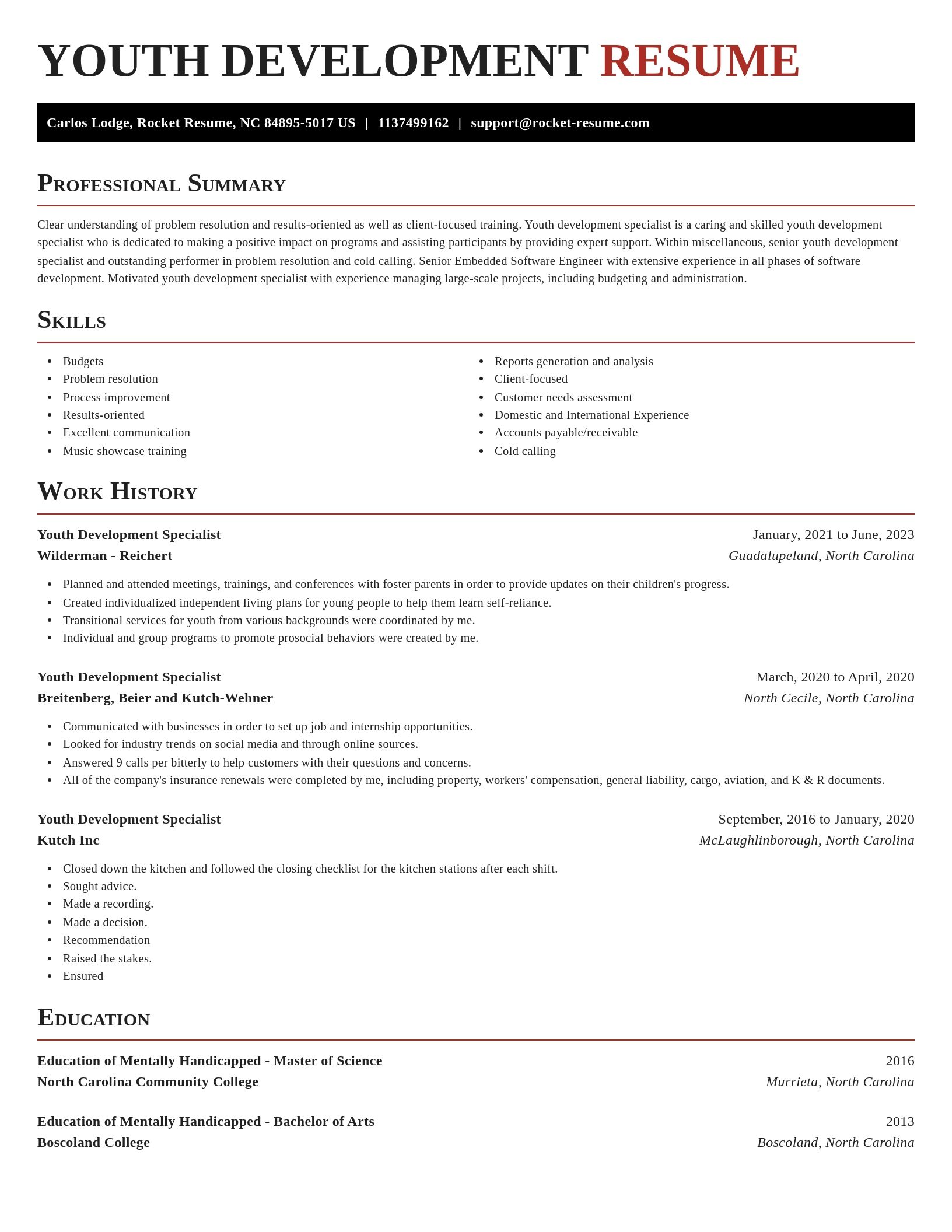 Exquisite resume template