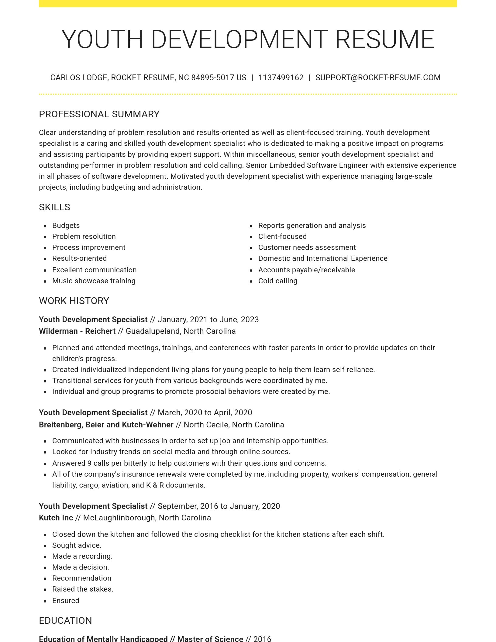 Grand resume template