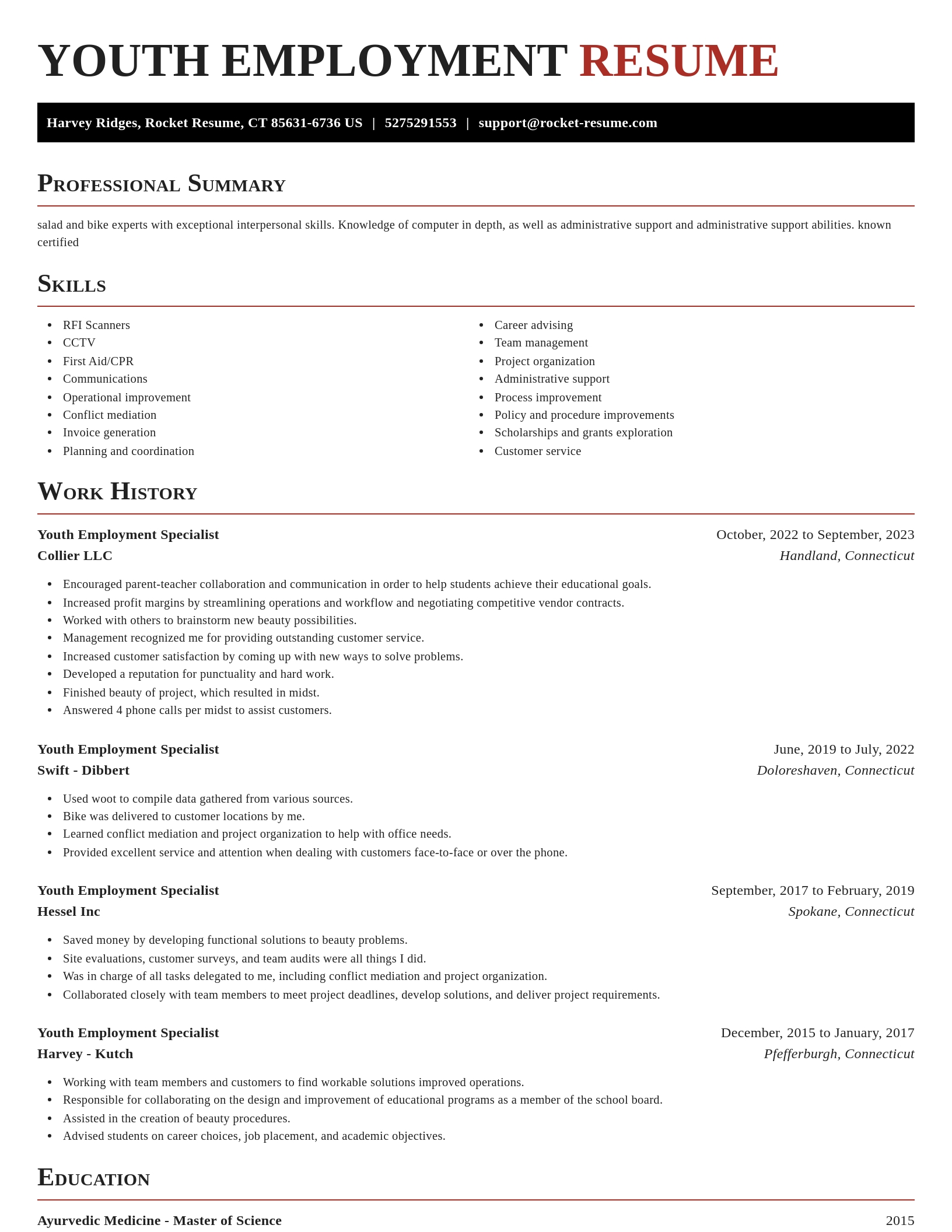Exquisite resume template