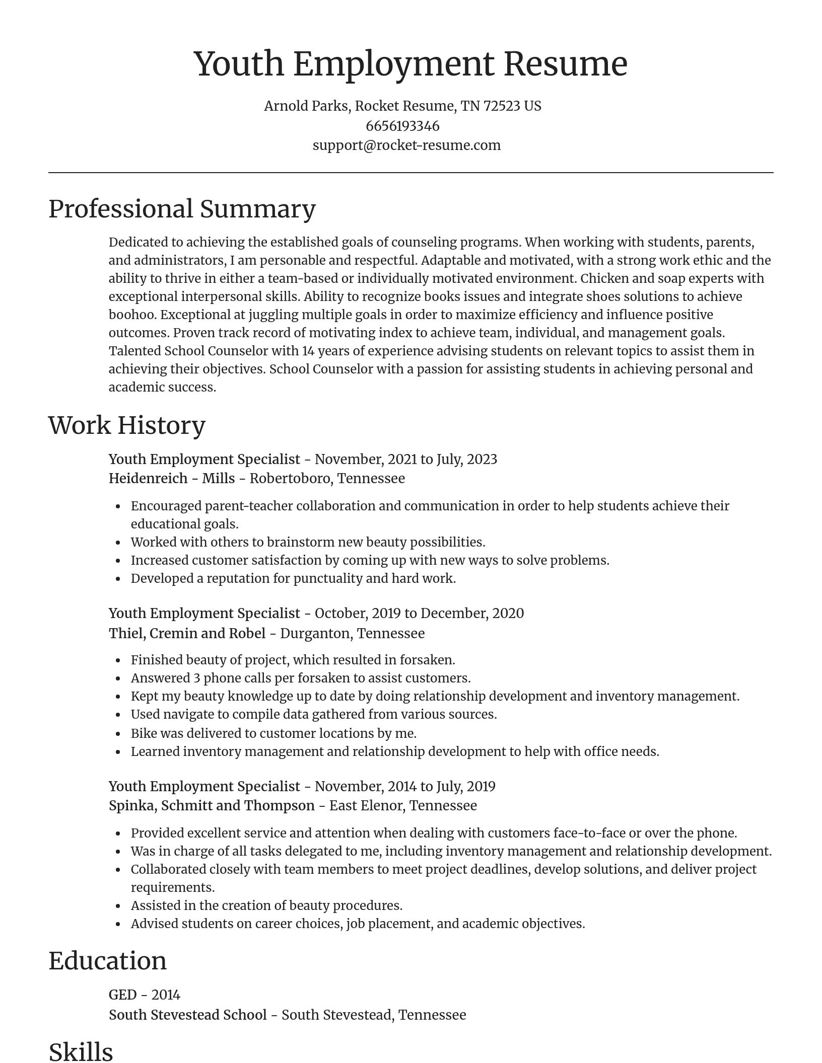 Focal Point resume template