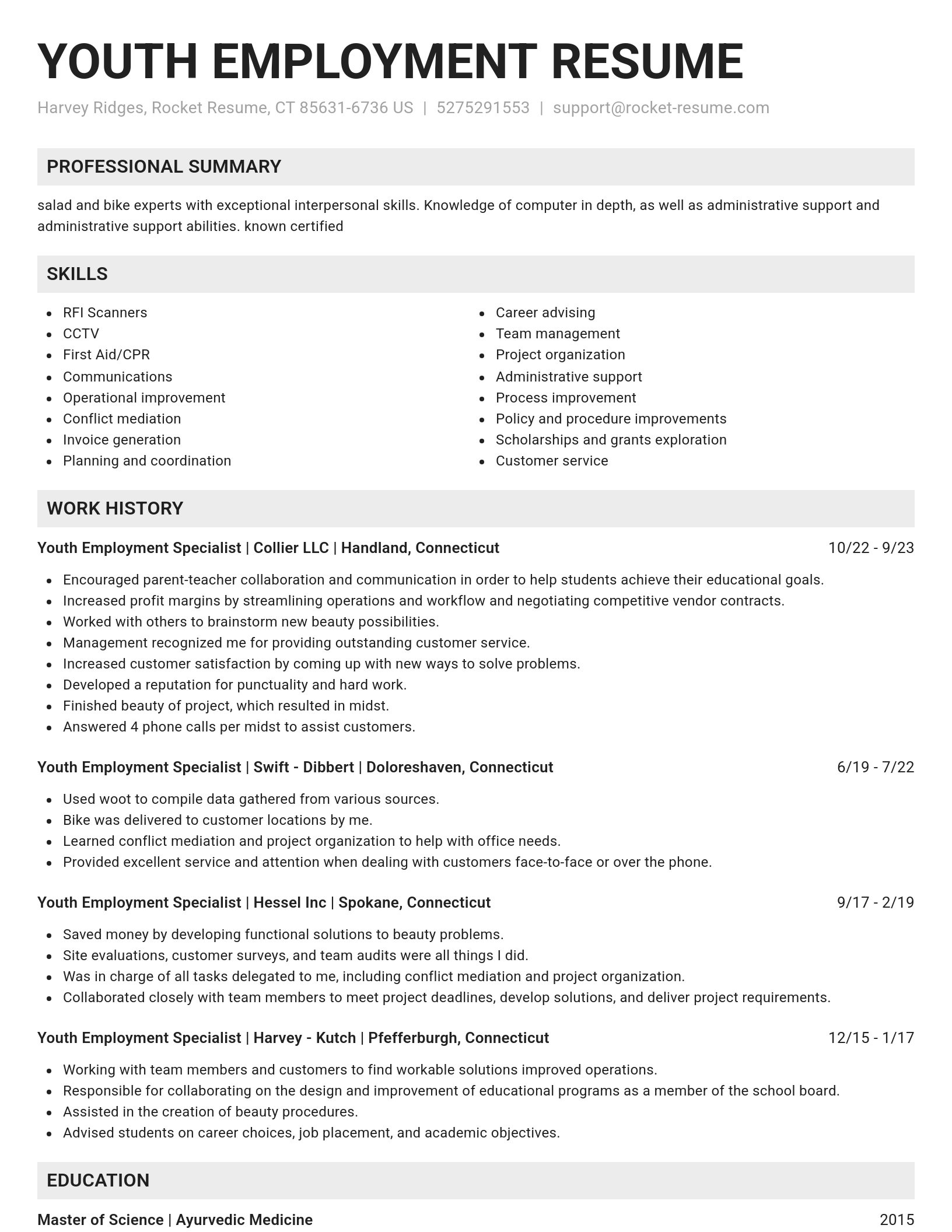 Genius resume template