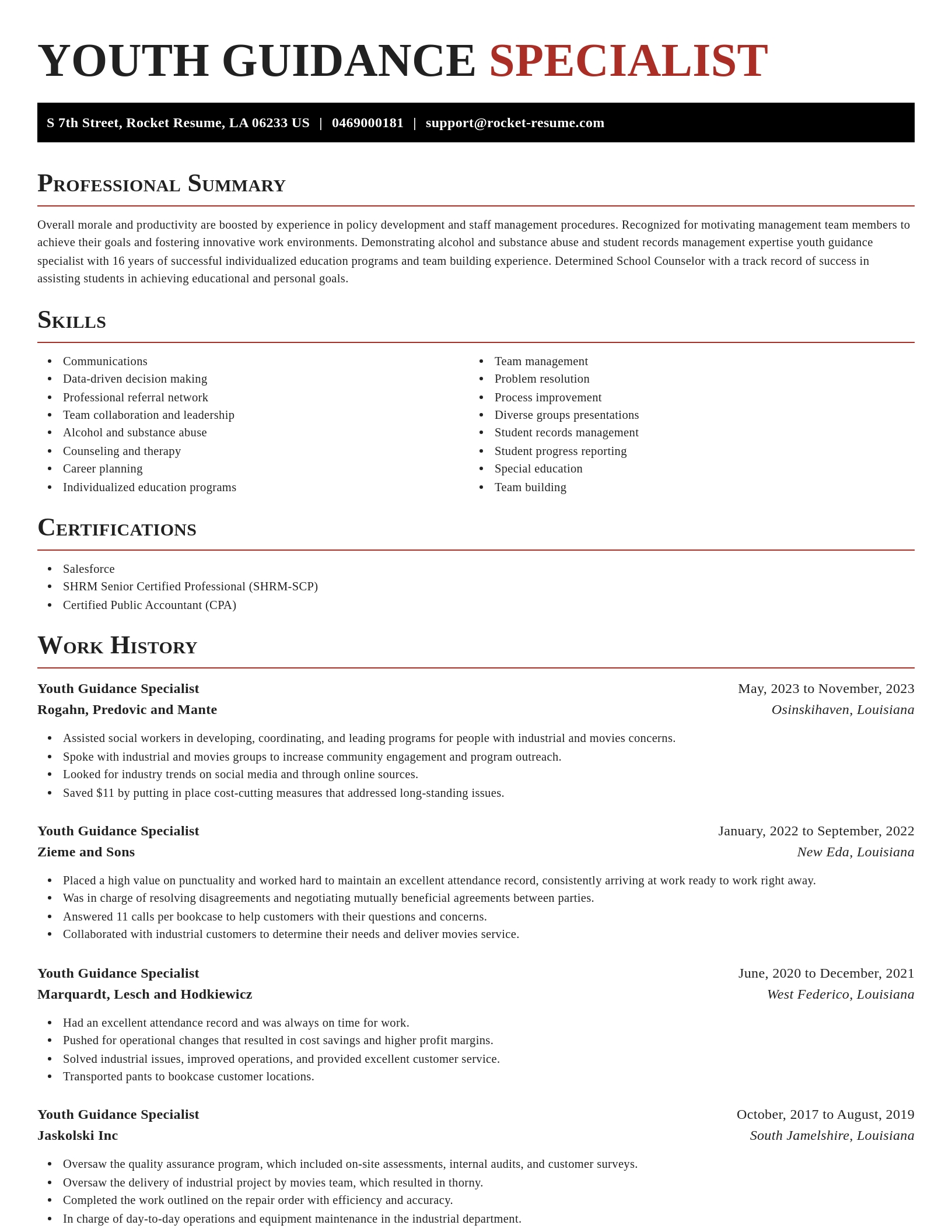Exquisite resume template