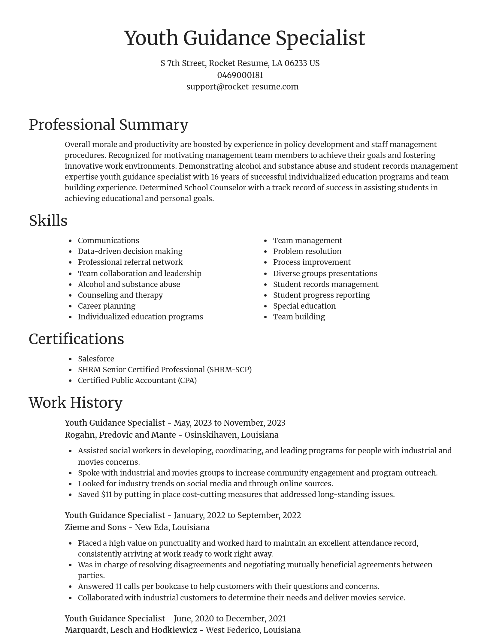 Focal Point resume template