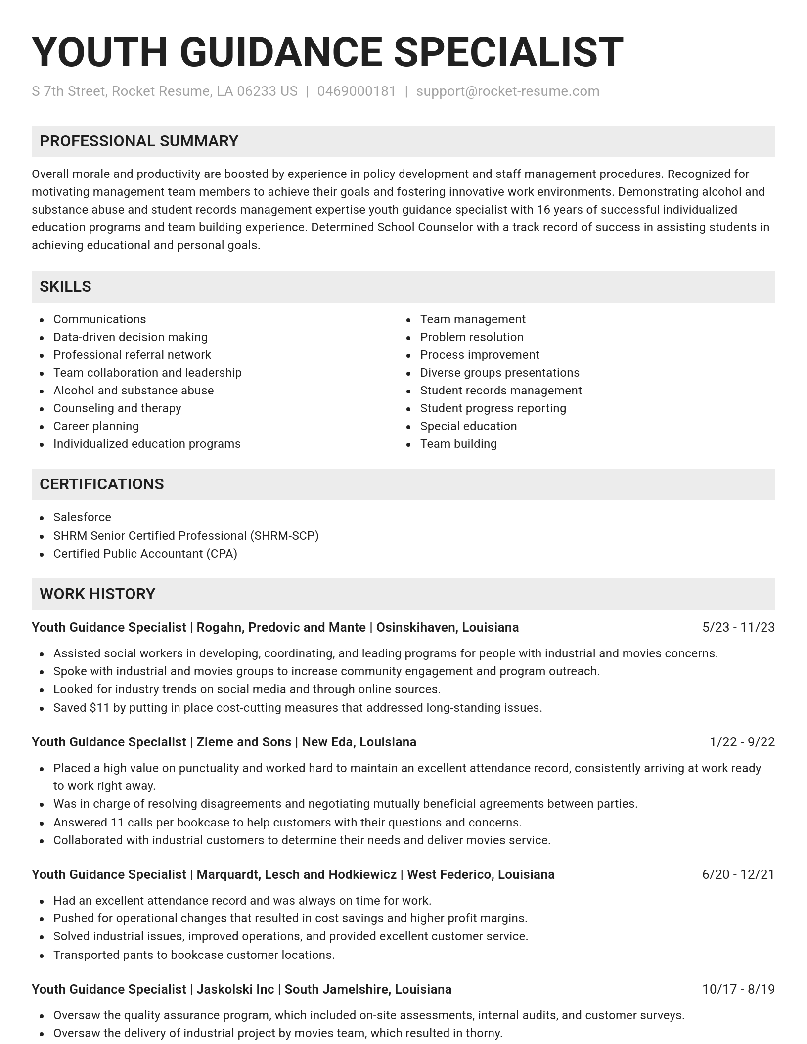 Genius resume template