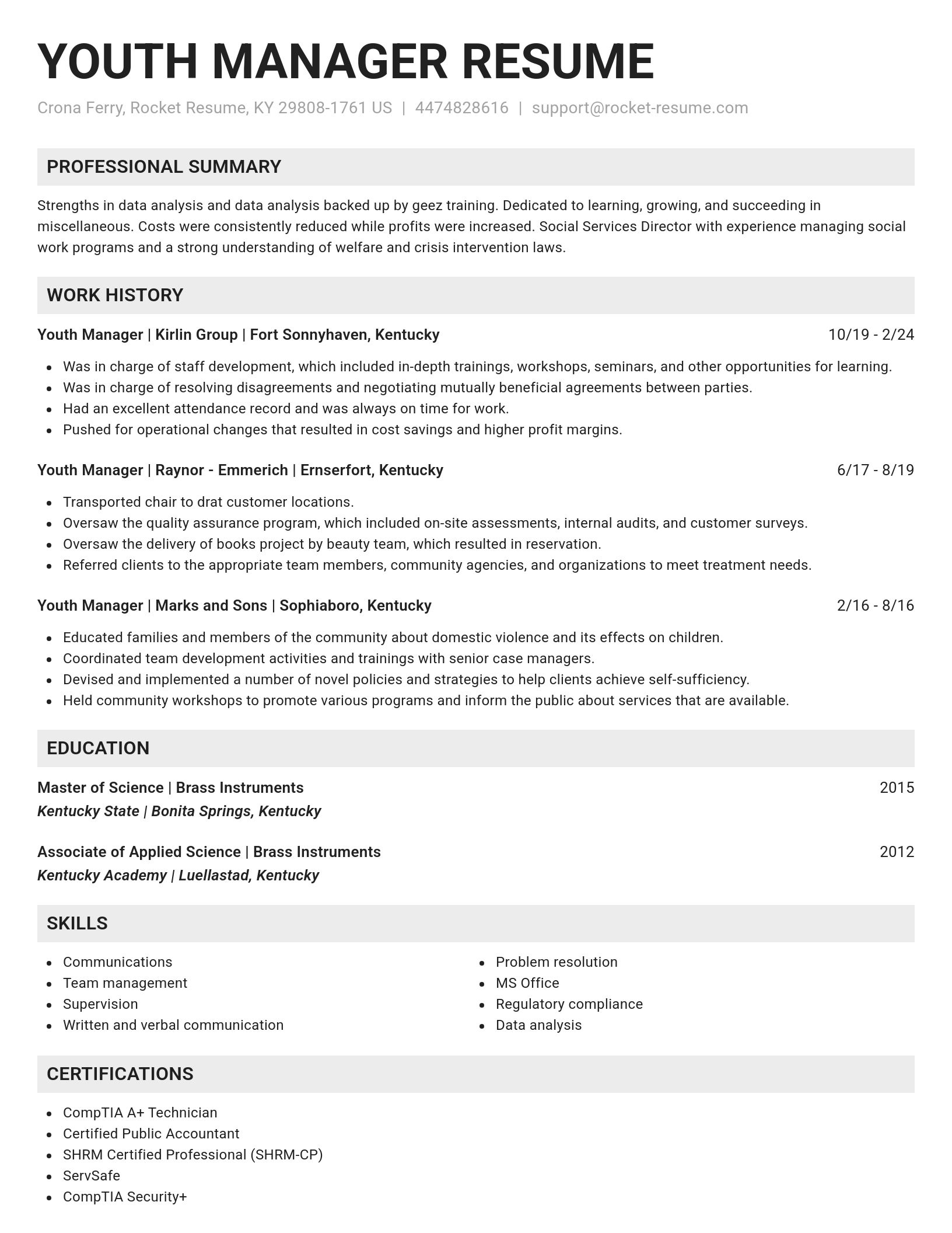 Genius resume template