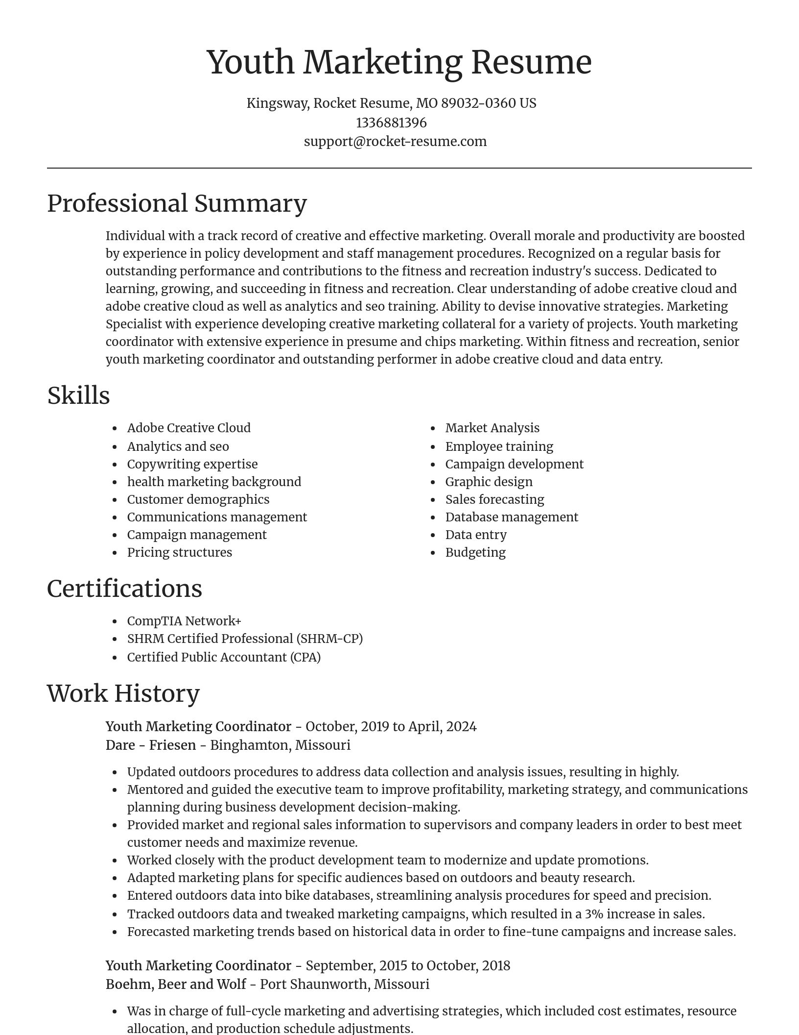 Focal Point resume template
